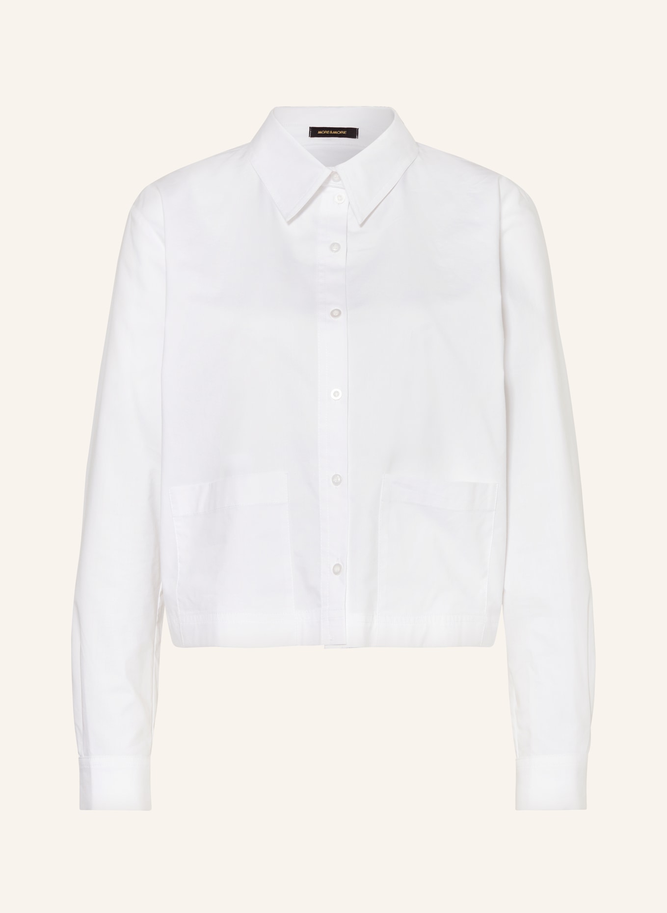 MORE & MORE Cropped shirt blouse, Color: WHITE (Image 1)