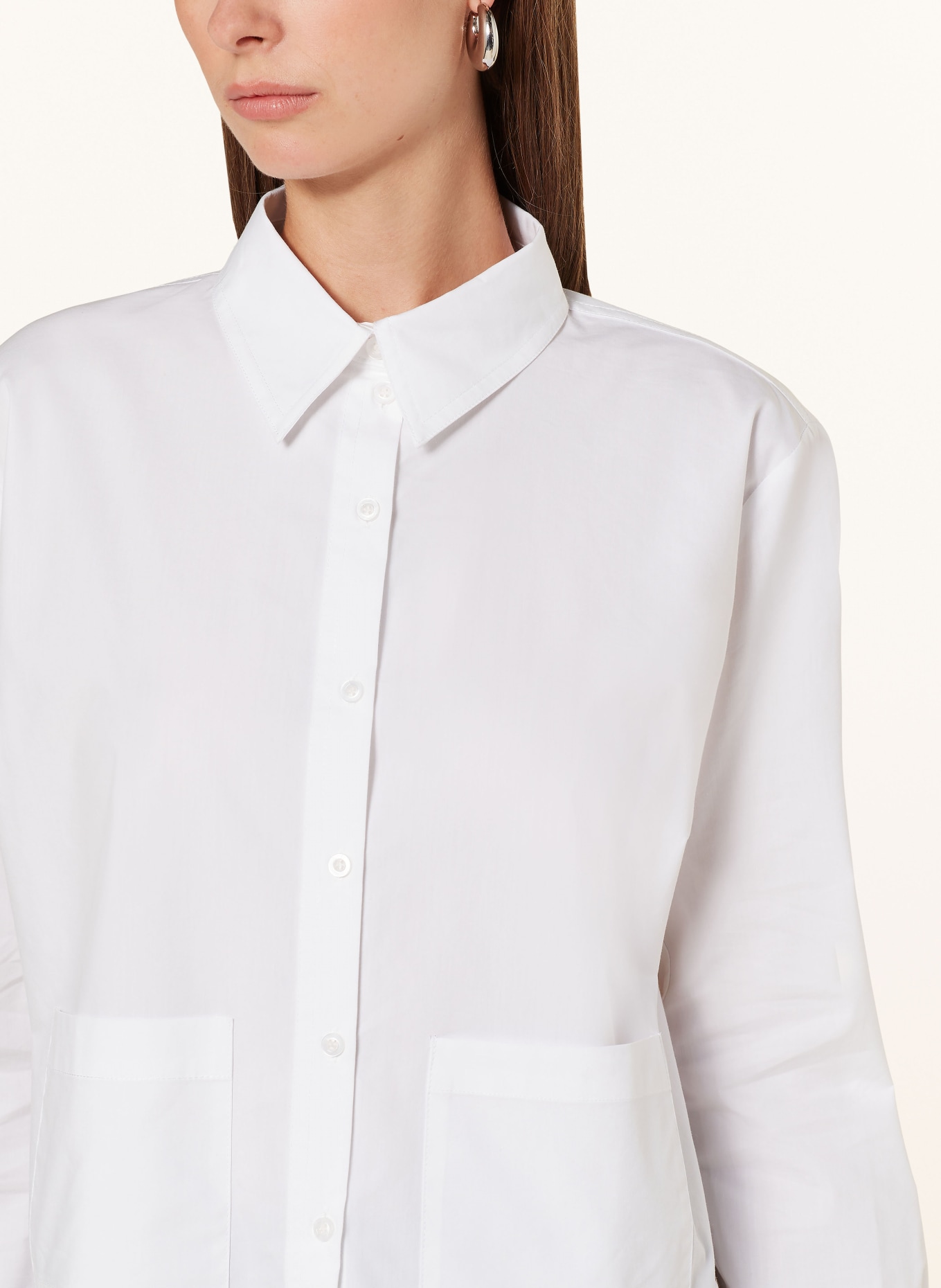 MORE & MORE Cropped shirt blouse, Color: WHITE (Image 4)