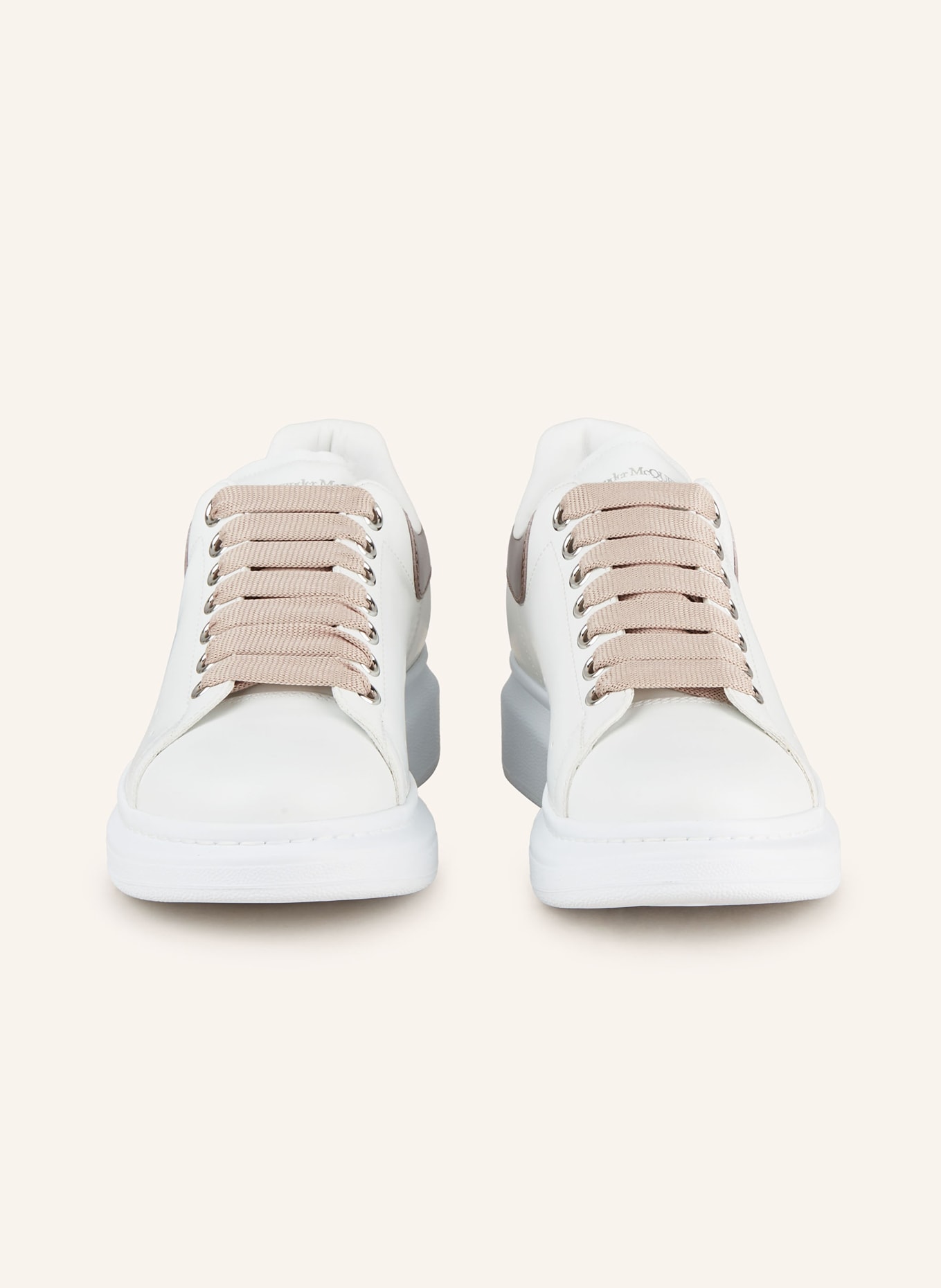 Alexander mcqueen rose gold trainers online