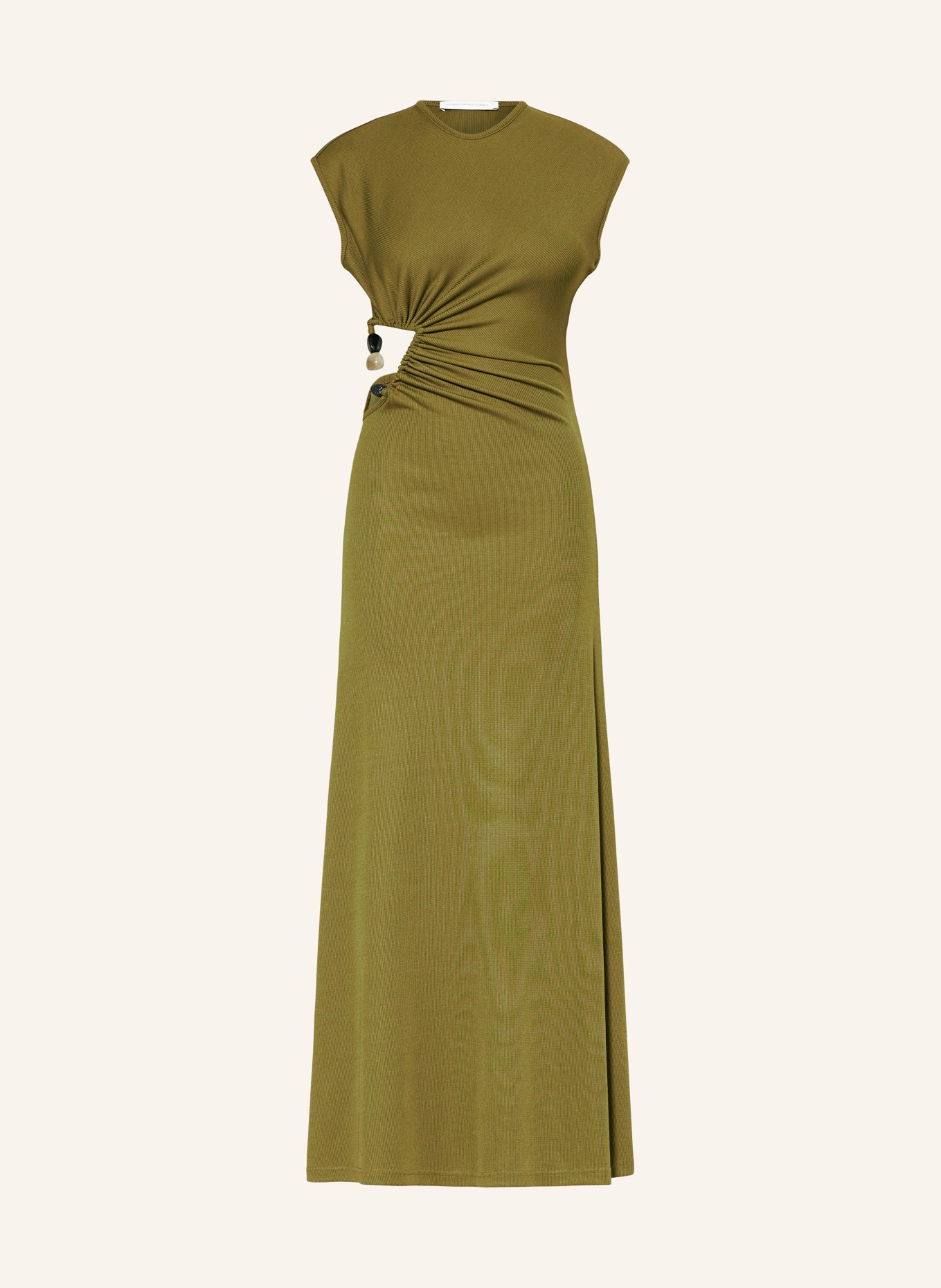 CHRISTOPHER ESBER Dress CRYSTAL STONE with cut-out, Color: OLIVE (Image 1)