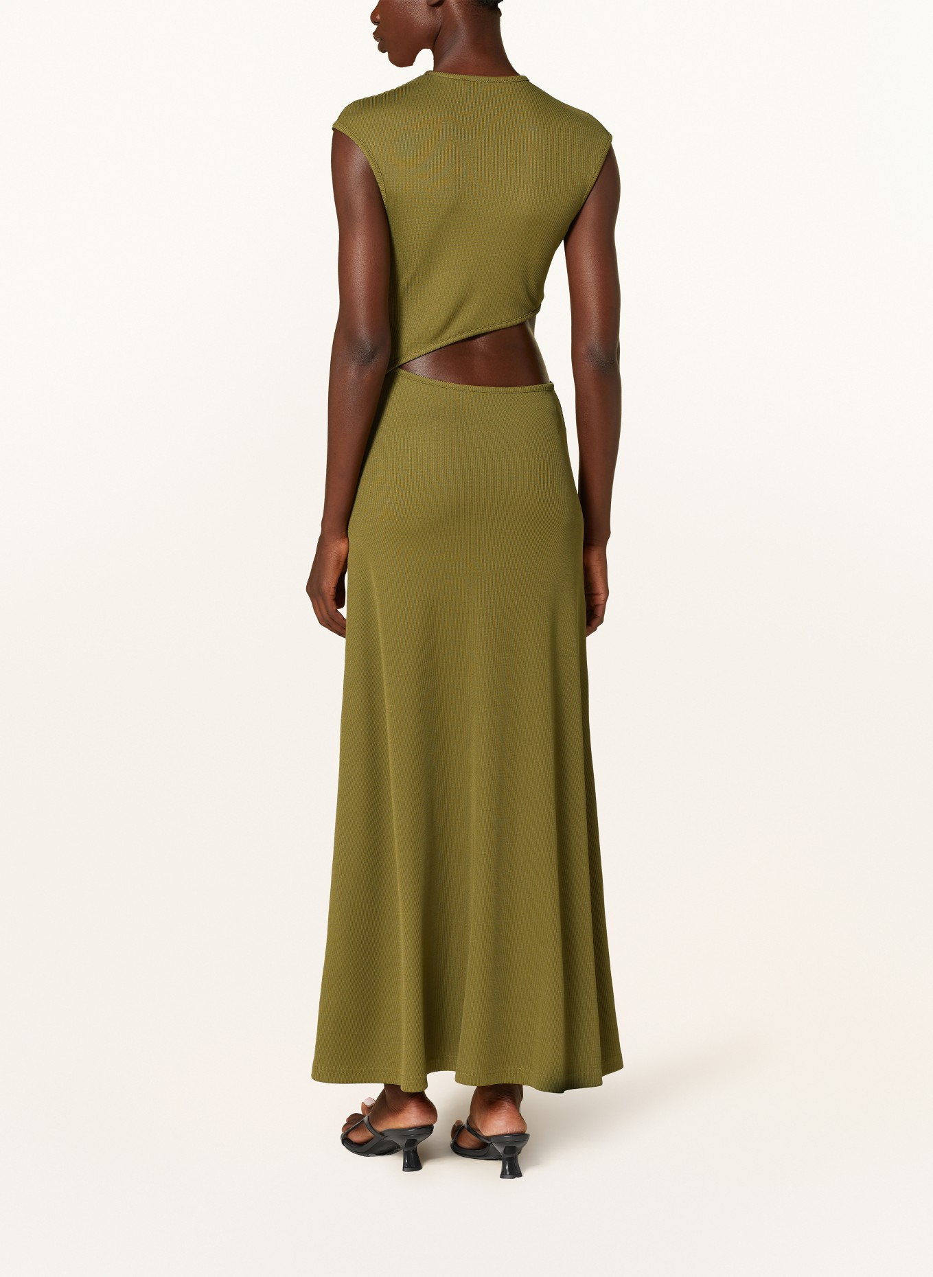 CHRISTOPHER ESBER Dress CRYSTAL STONE with cut-out, Color: OLIVE (Image 3)