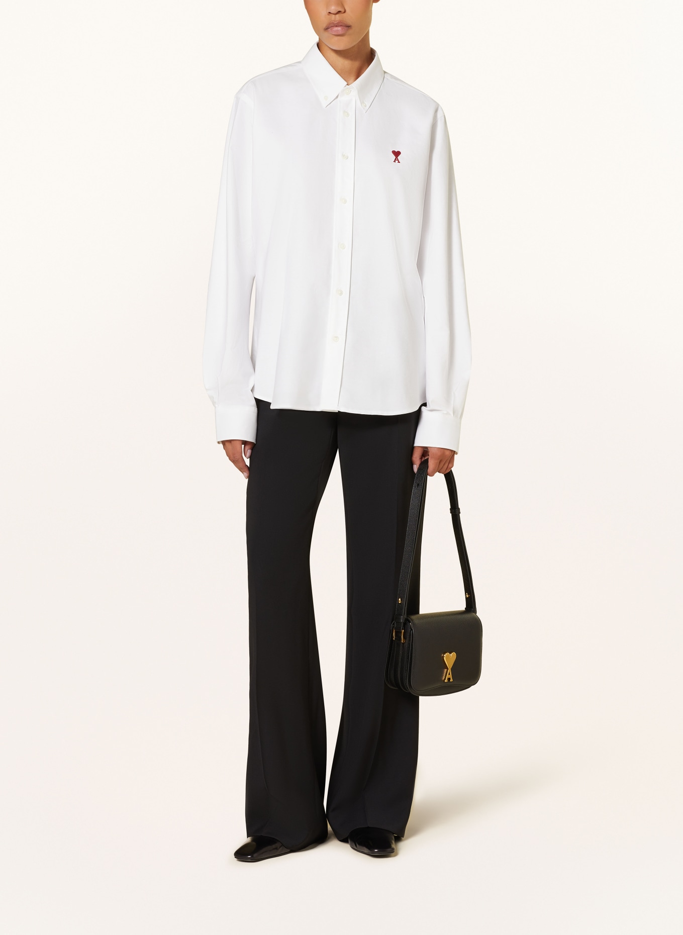 AMI PARIS Hemdbluse: WEISS