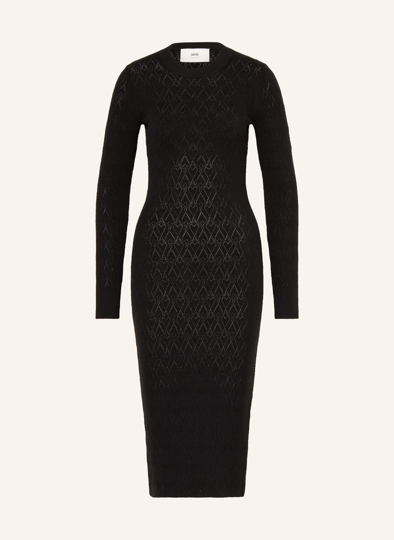 AMI PARIS Knit dress: BLACK