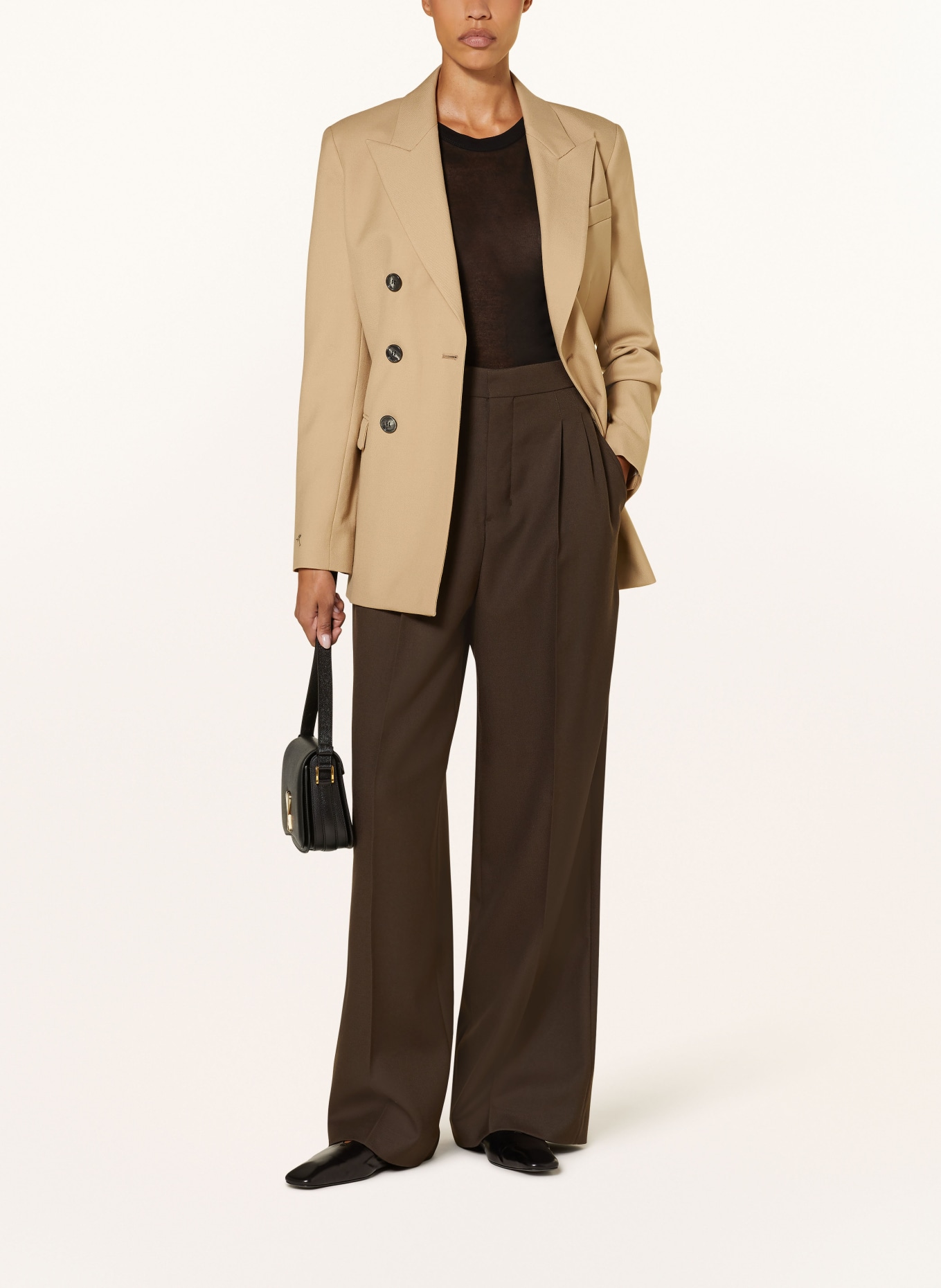 AMI PARIS Marlenehose: DUNKELBRAUN