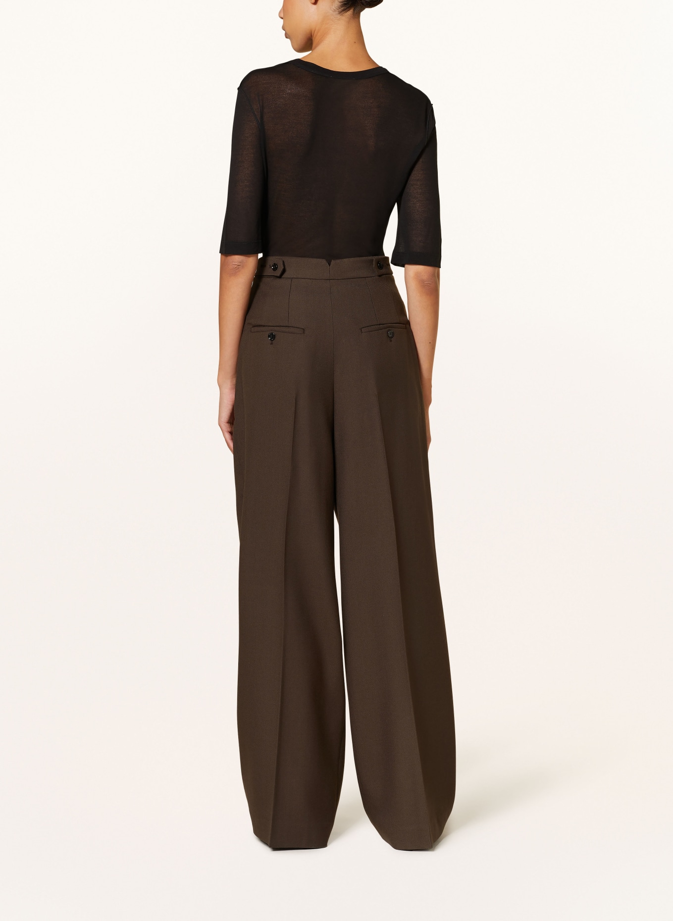 AMI PARIS Marlenehose: DUNKELBRAUN