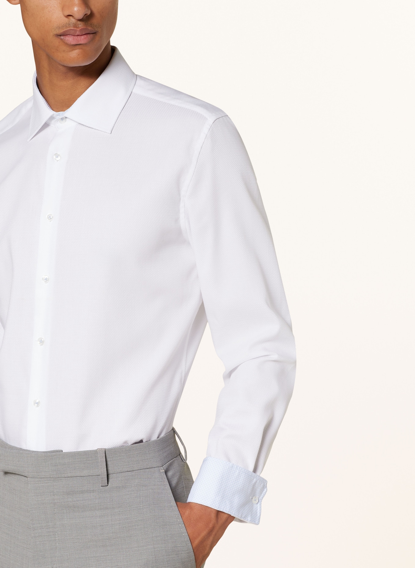 seidensticker Shirt slim fit, Color: WHITE (Image 4)