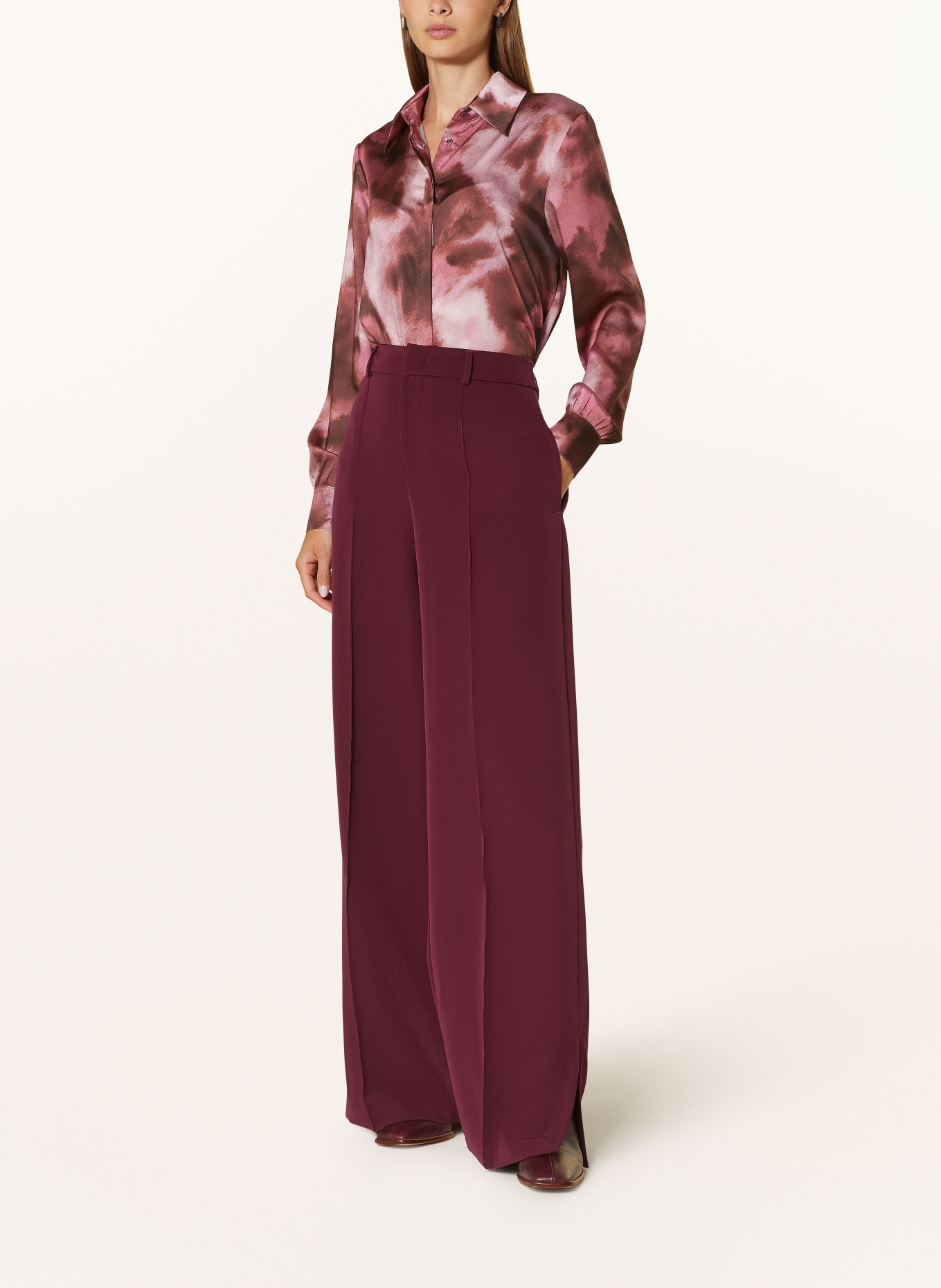 LIU JO Wide leg trousers, Color: DARK RED (Image 2)