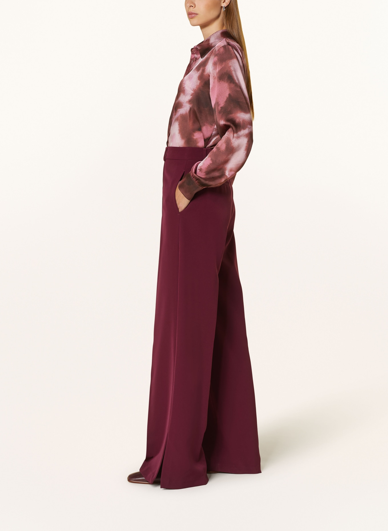 LIU JO Wide leg trousers, Color: DARK RED (Image 4)