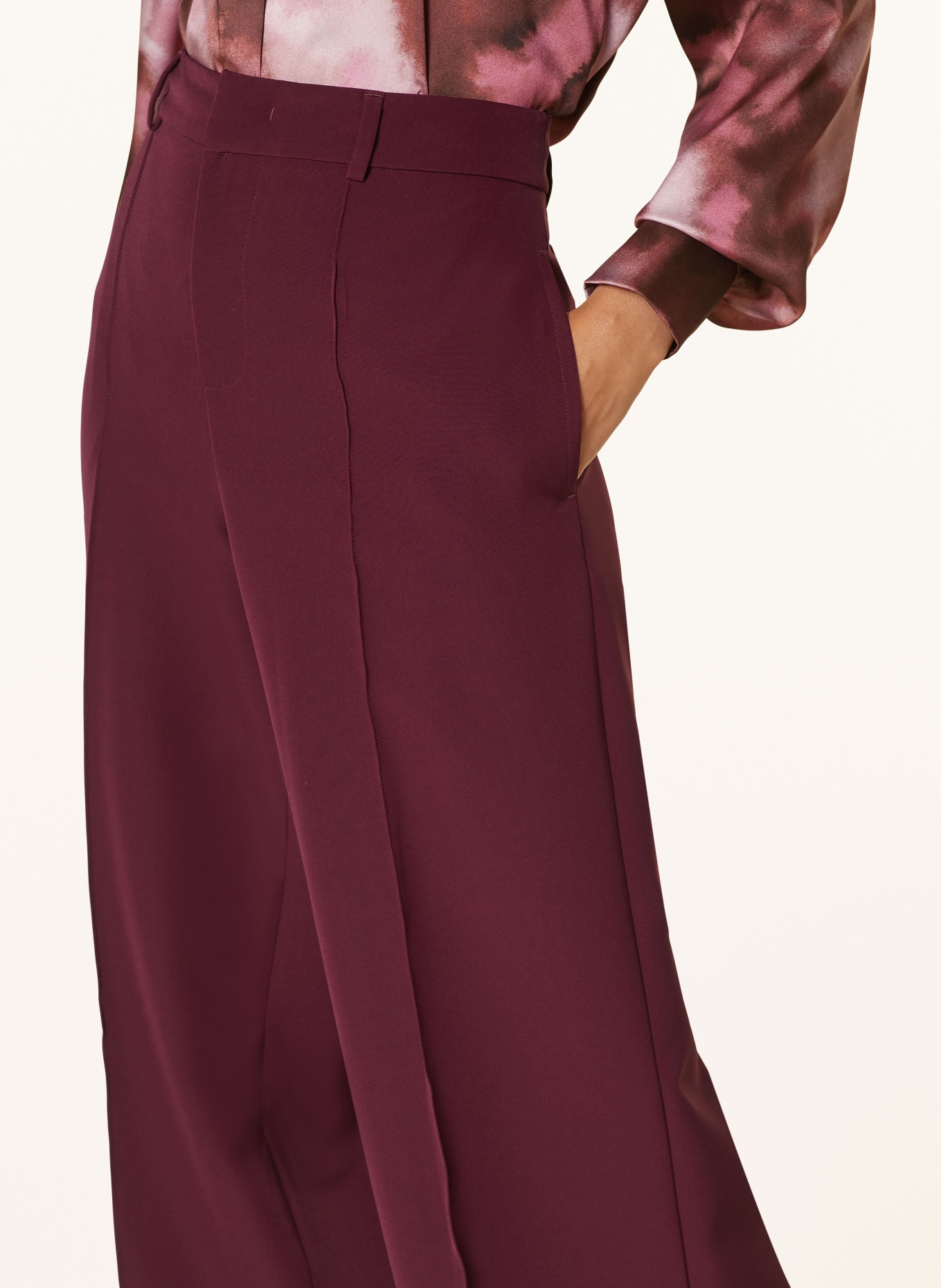 LIU JO Wide leg trousers, Color: DARK RED (Image 5)