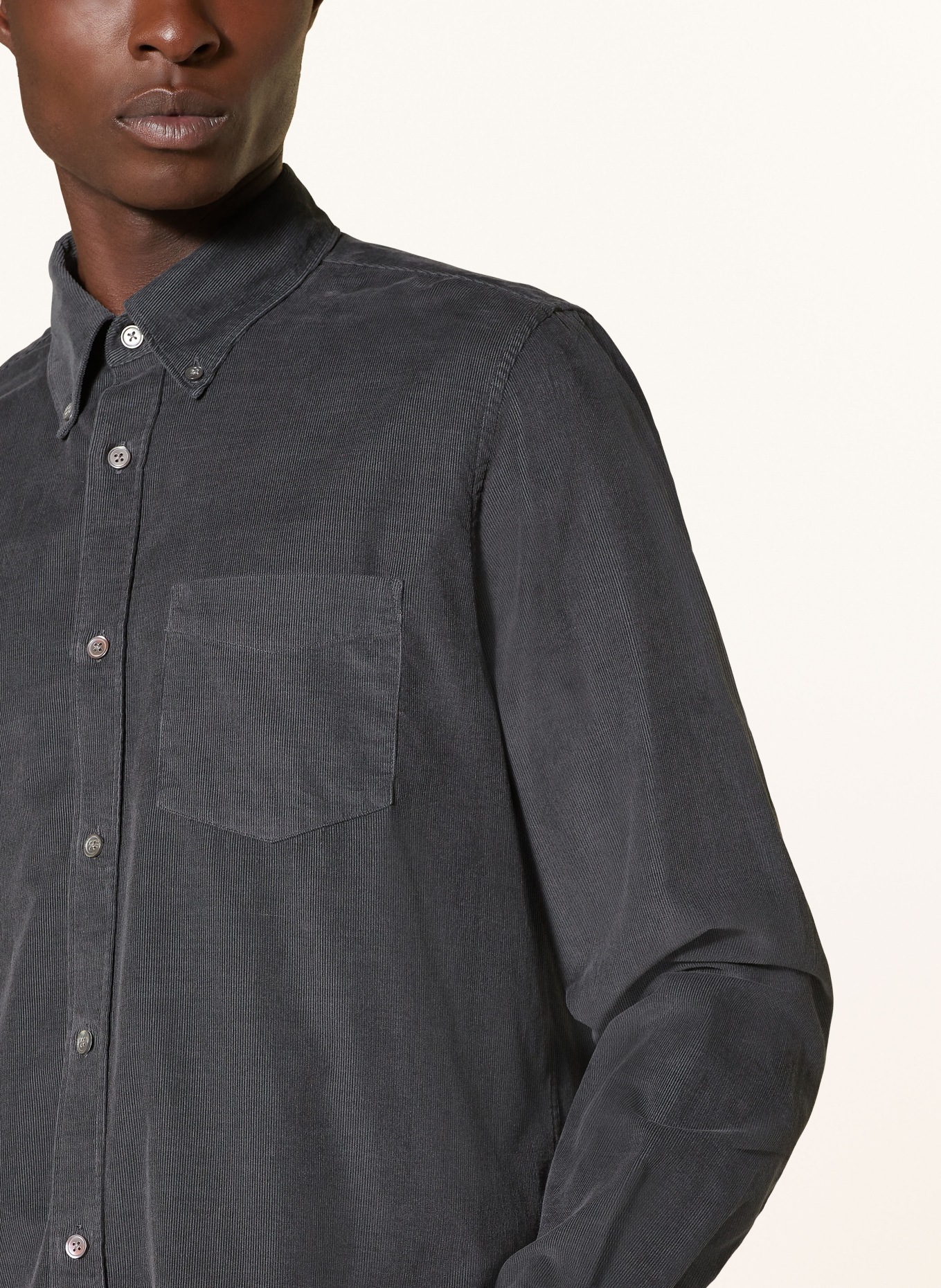 CLOSED Corduroy shirt comfort fit, Color: DARK BLUE (Image 4)