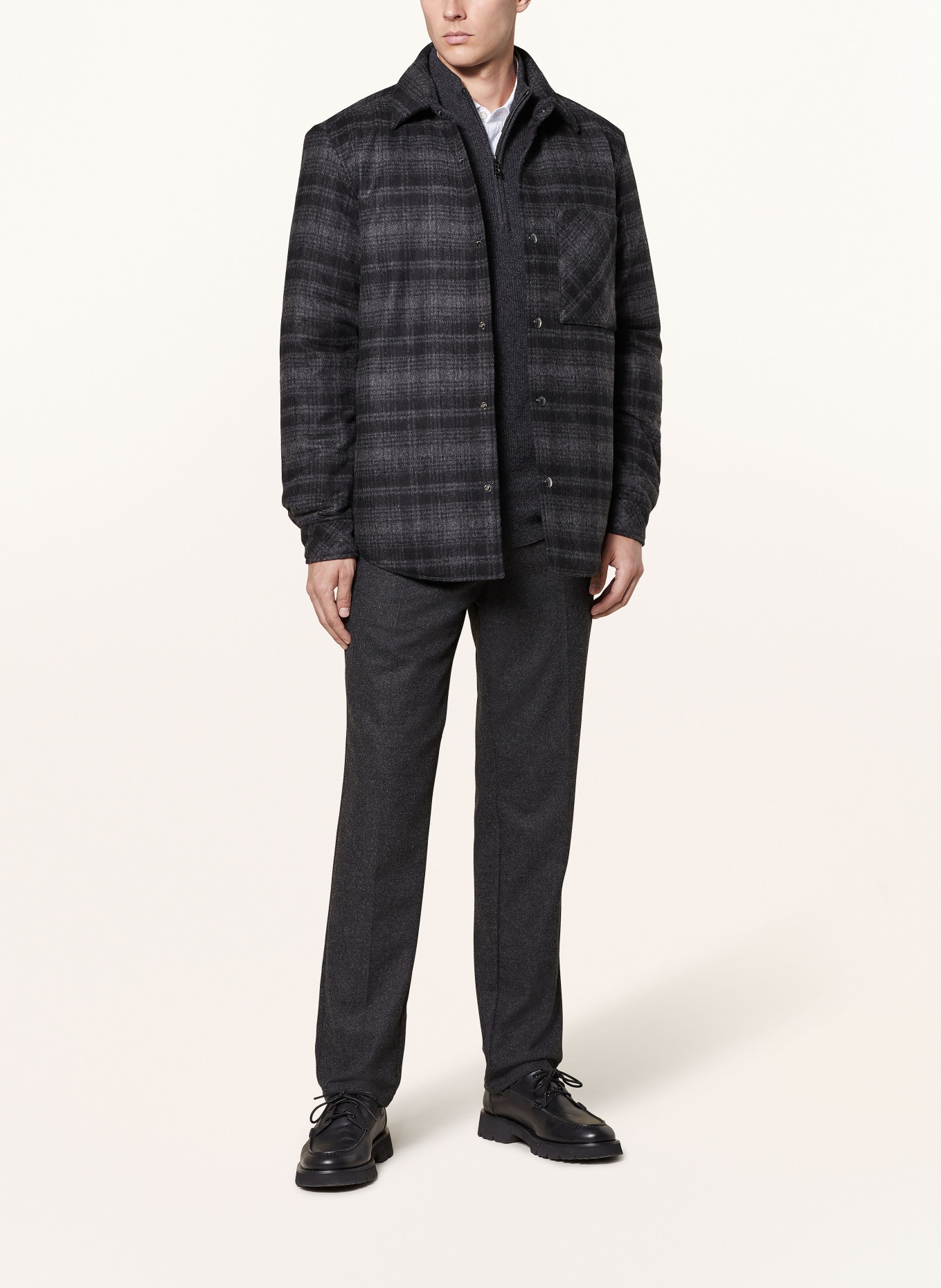 BOGNER Overjacket OLLI-10: SCHWARZ/ DUNKELGRAU