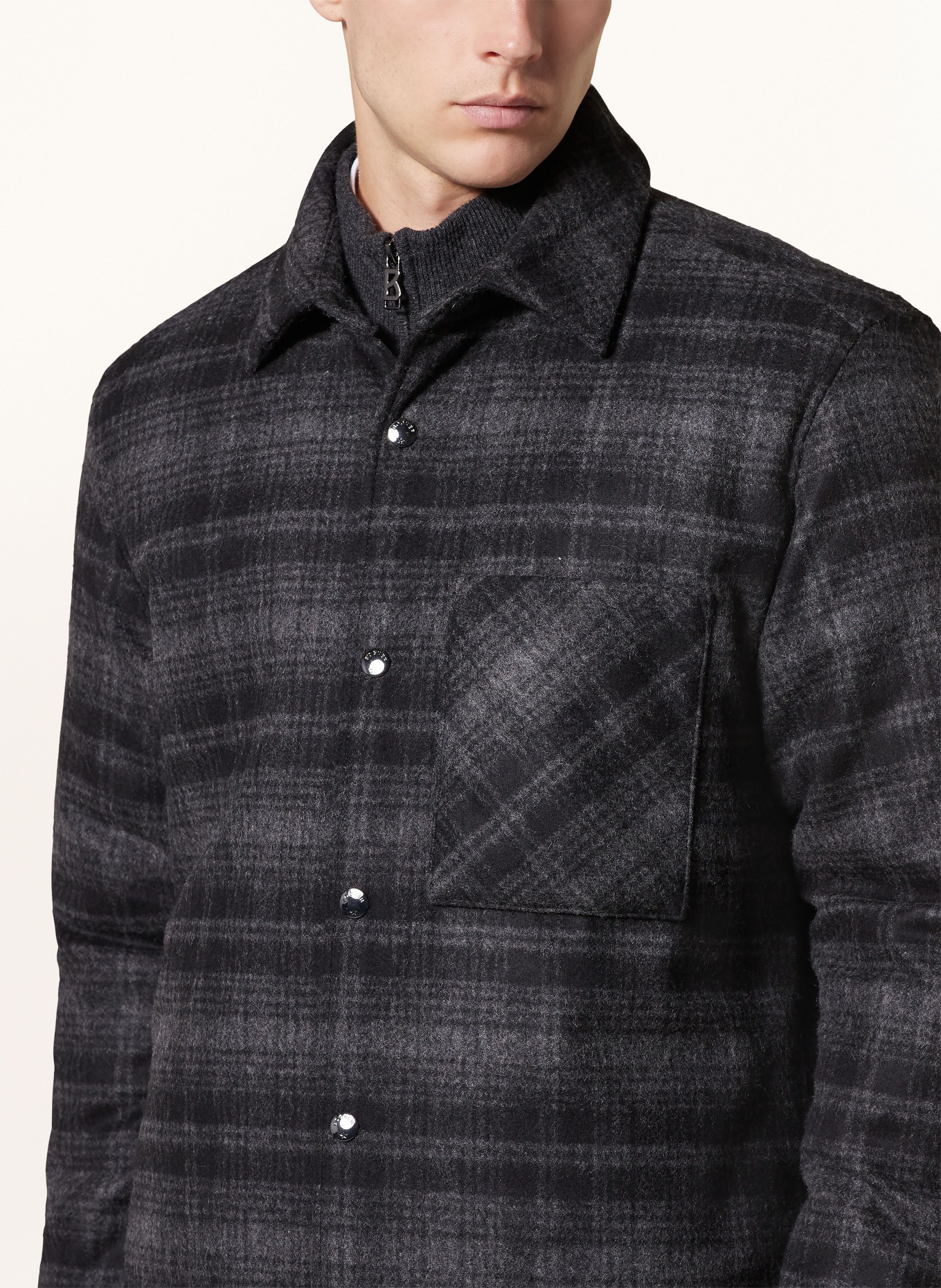 BOGNER Overjacket OLLI-10: SCHWARZ/ DUNKELGRAU