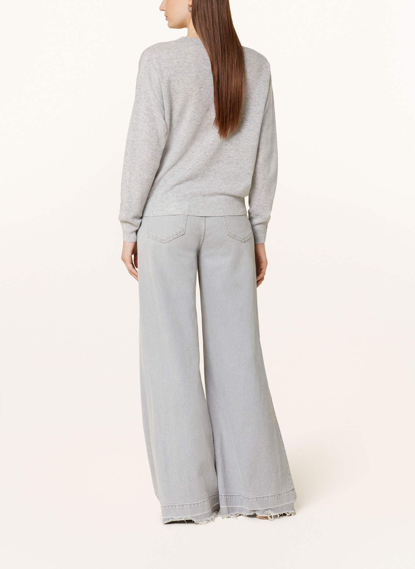 PESERICO Cashmere-Pullover: HELLGRAU