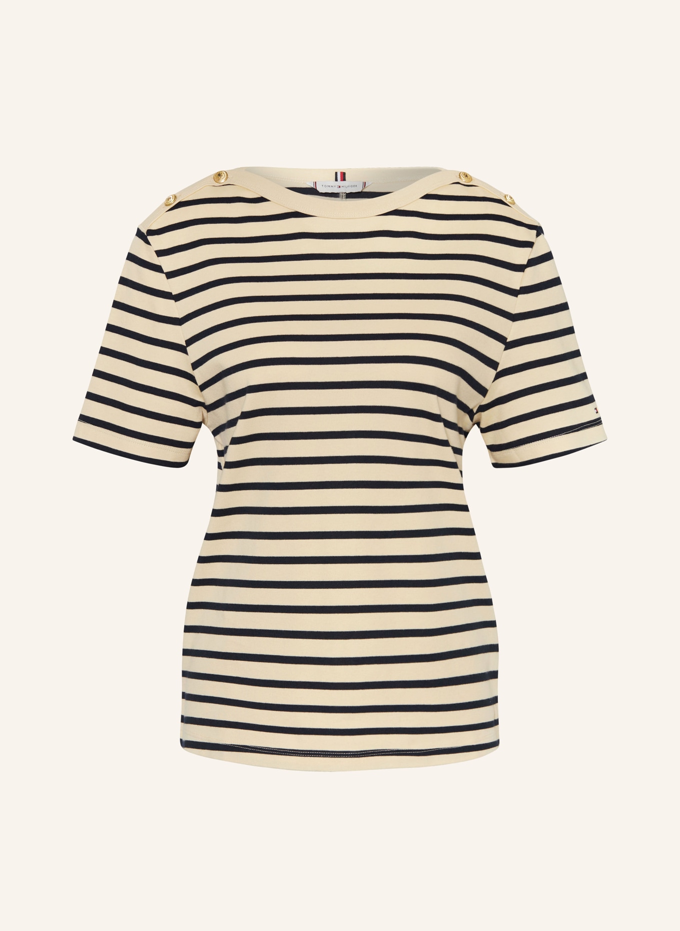 Black and yellow tommy hilfiger shirt hot sale