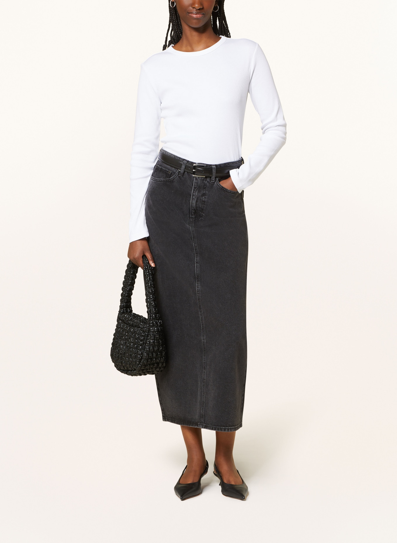 MRS & HUGS Jeansrock: DARK GREY