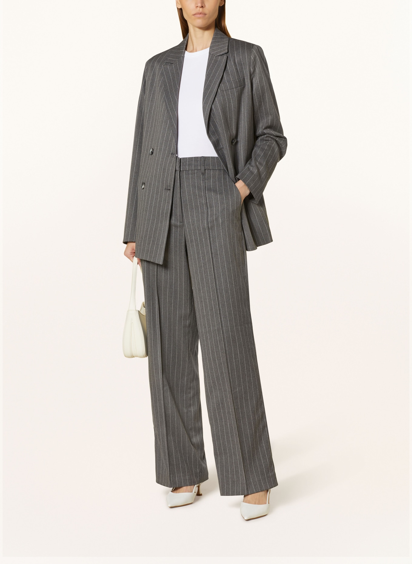 MRS & HUGS Wide leg trousers, Color: GRAY/ LIGHT GRAY (Image 2)