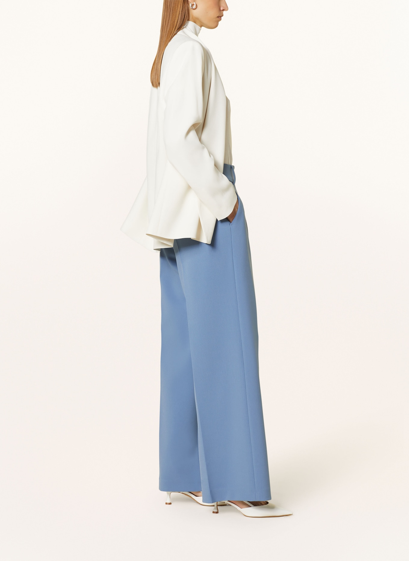 SEDUCTIVE Wide leg trousers CHRISSY, Color: BLUE (Image 4)