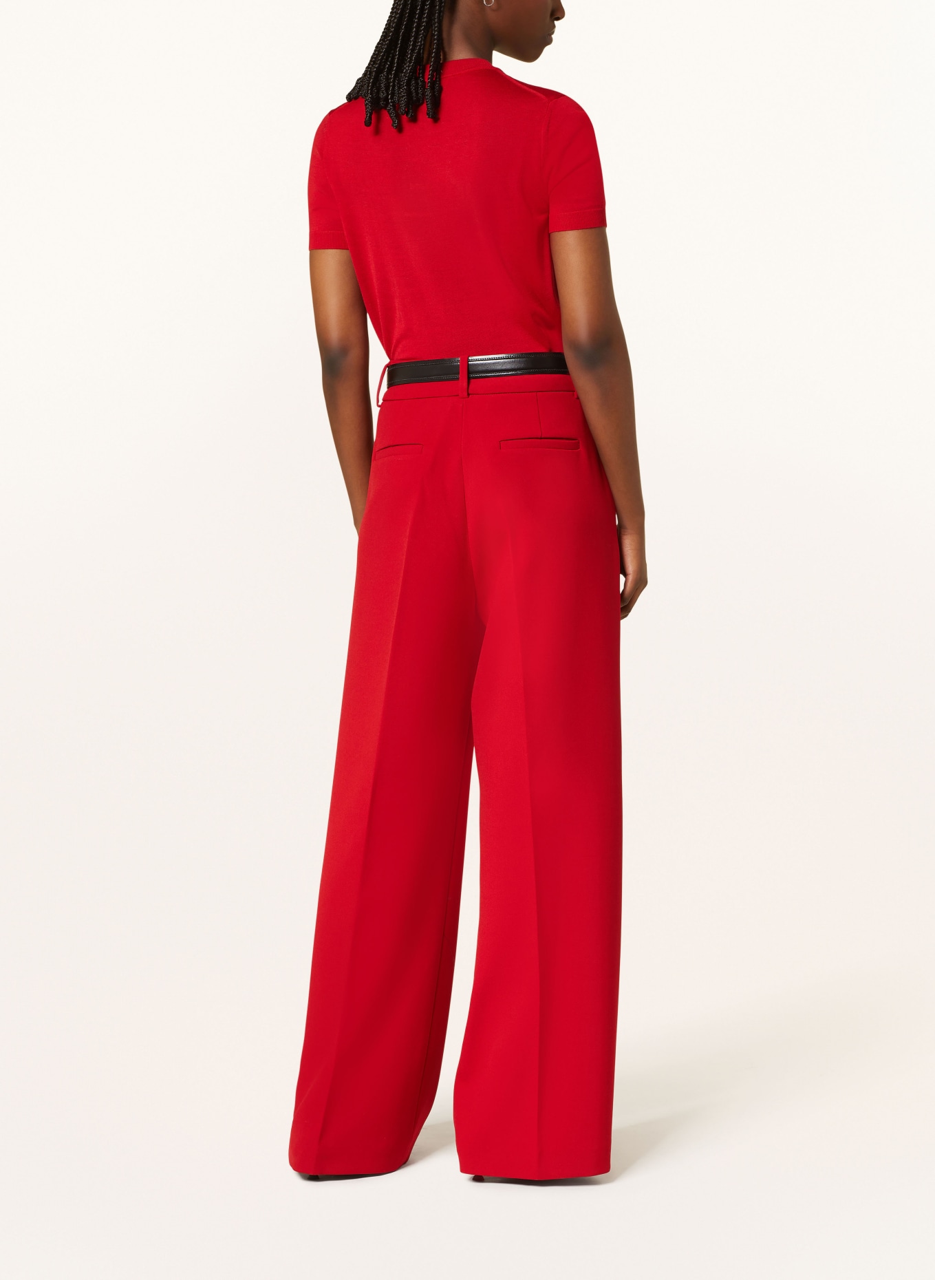 SEDUCTIVE Wide leg trousers CHRISSY, Color: DARK RED (Image 3)