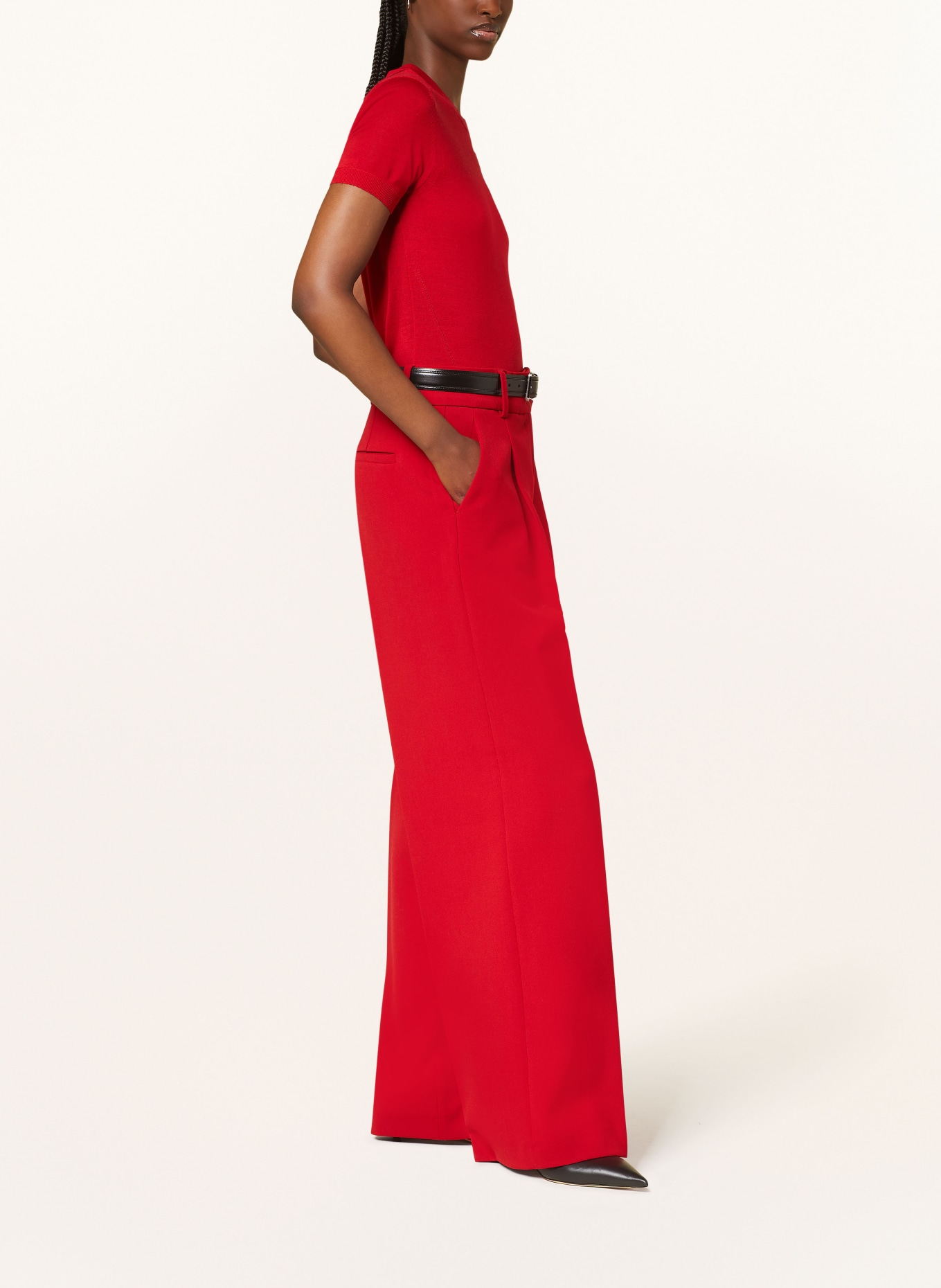 SEDUCTIVE Wide leg trousers CHRISSY, Color: DARK RED (Image 4)