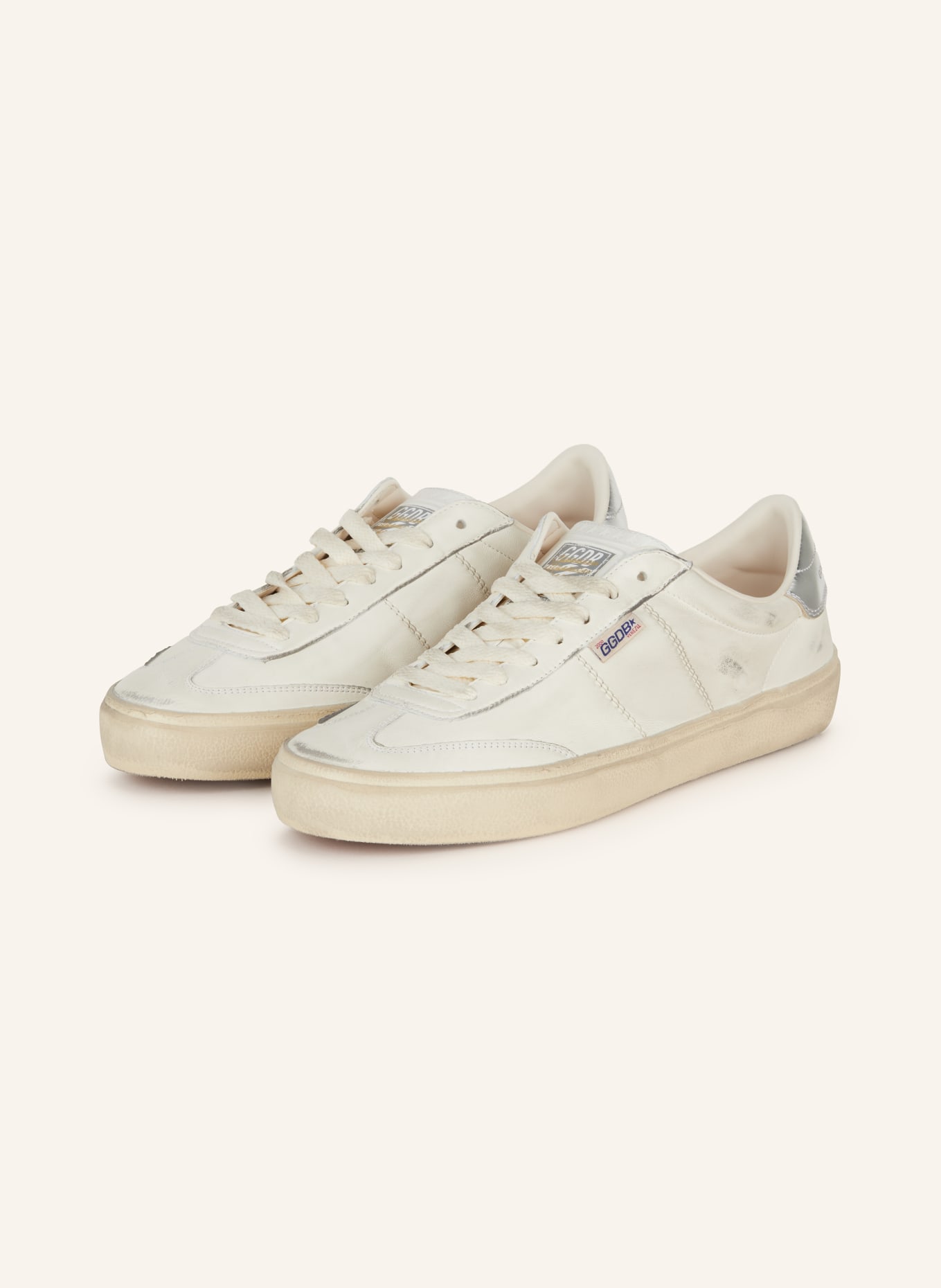 GOLDEN GOOSE Sneaker SOUL STAR: WEISS/ SILBER