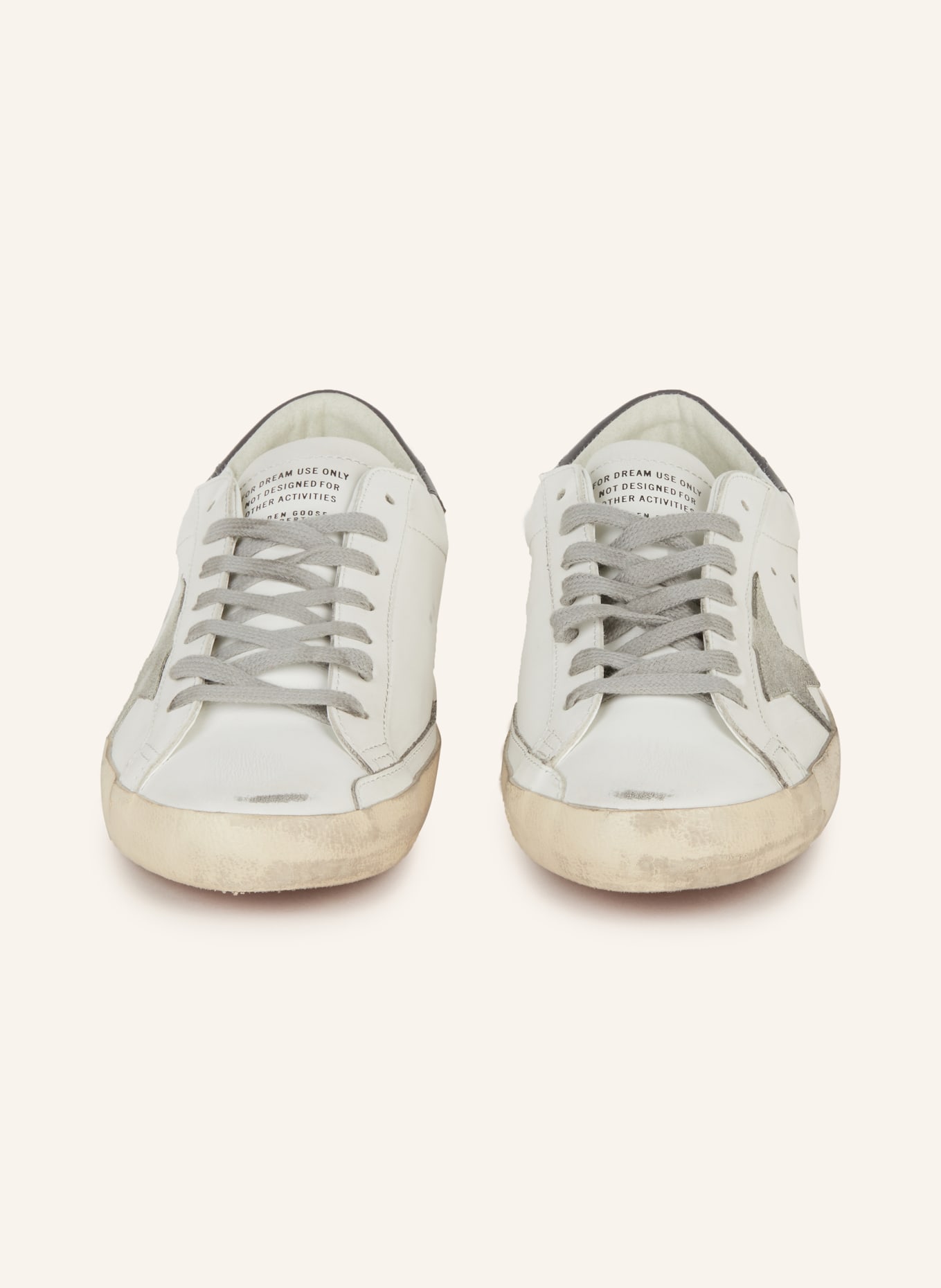 GOLDEN GOOSE Sneaker SUPER-STAR: WEISS / GRAU