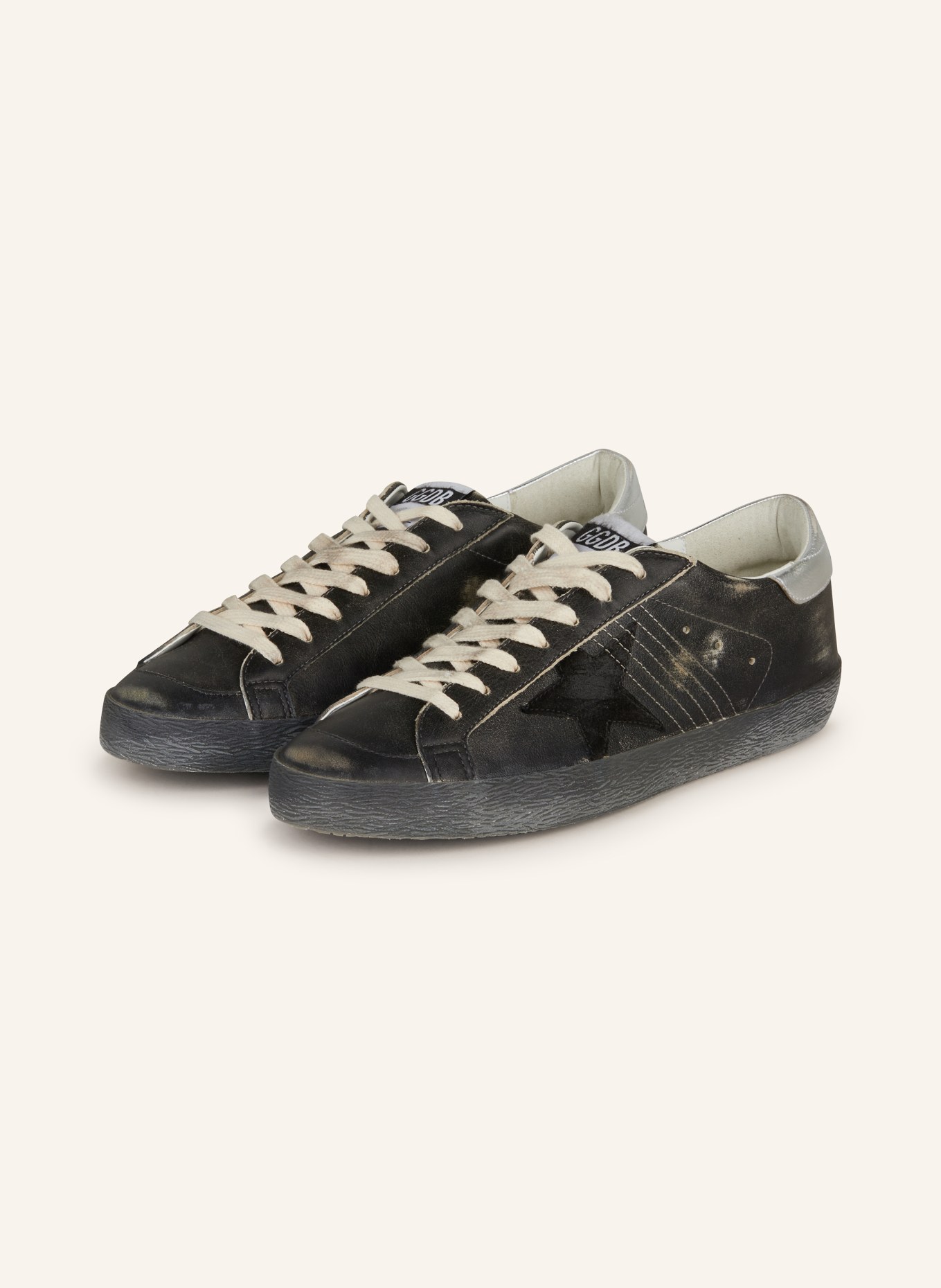 Black and silver golden goose clearance
