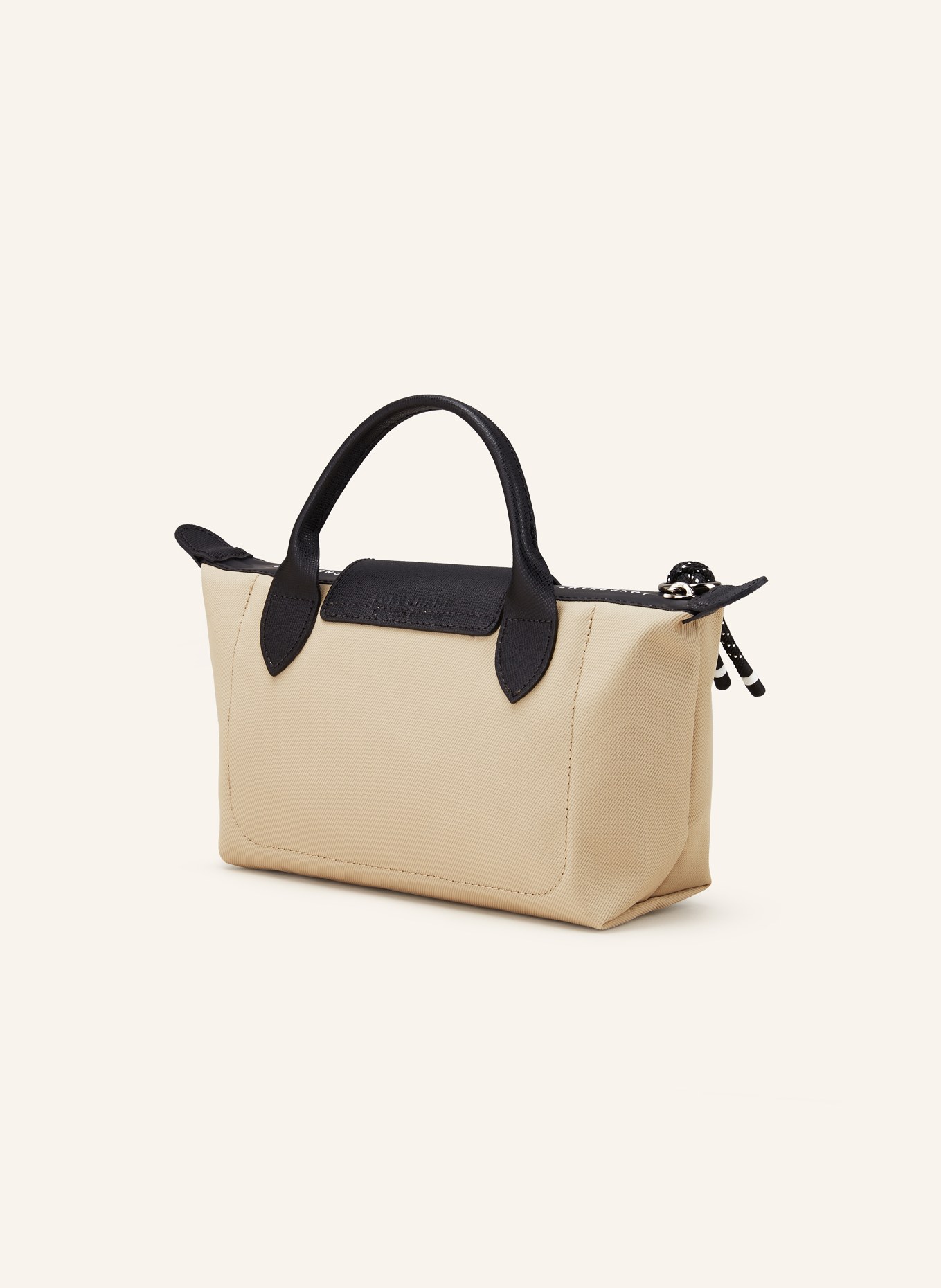 LONGCHAMP Handtasche POCHETTE POUCH M: HELLBRAUN / SCHWARZ
