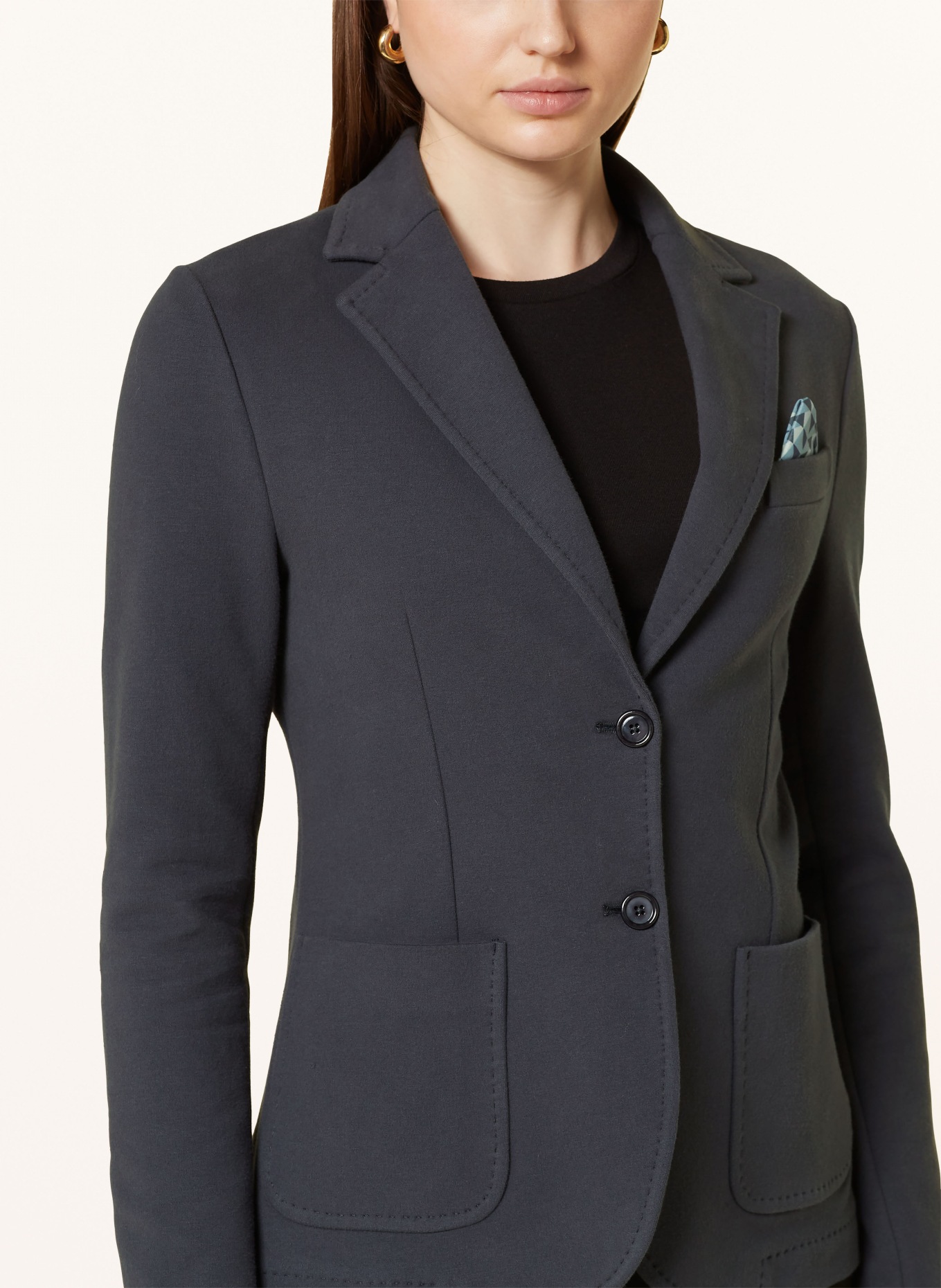 CIRCOLO 1901 Jersey blazer, Color: DARK GRAY (Image 4)