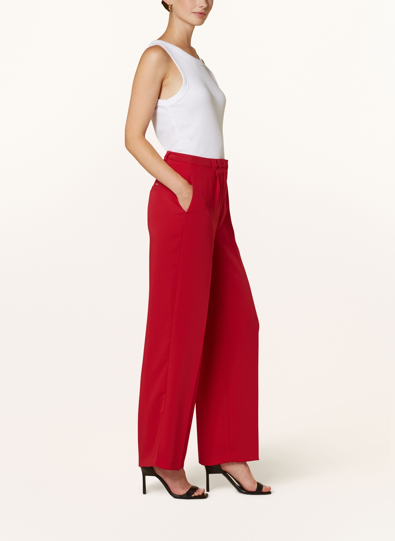 BETTY&CO Wide leg trousers, Color: RED (Image 4)