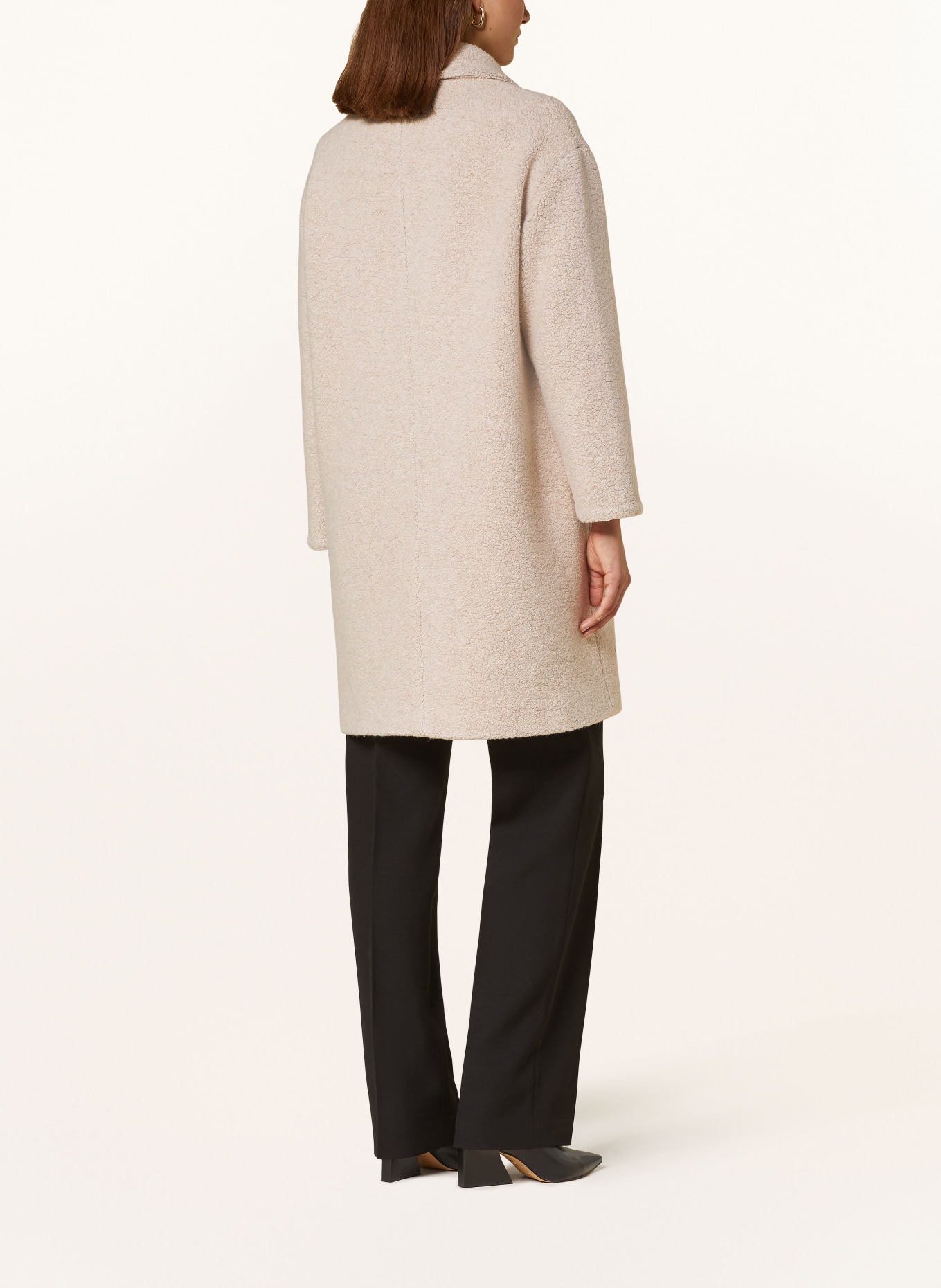 ICONS CINZIA ROCCA Wool coat: 7 SAND