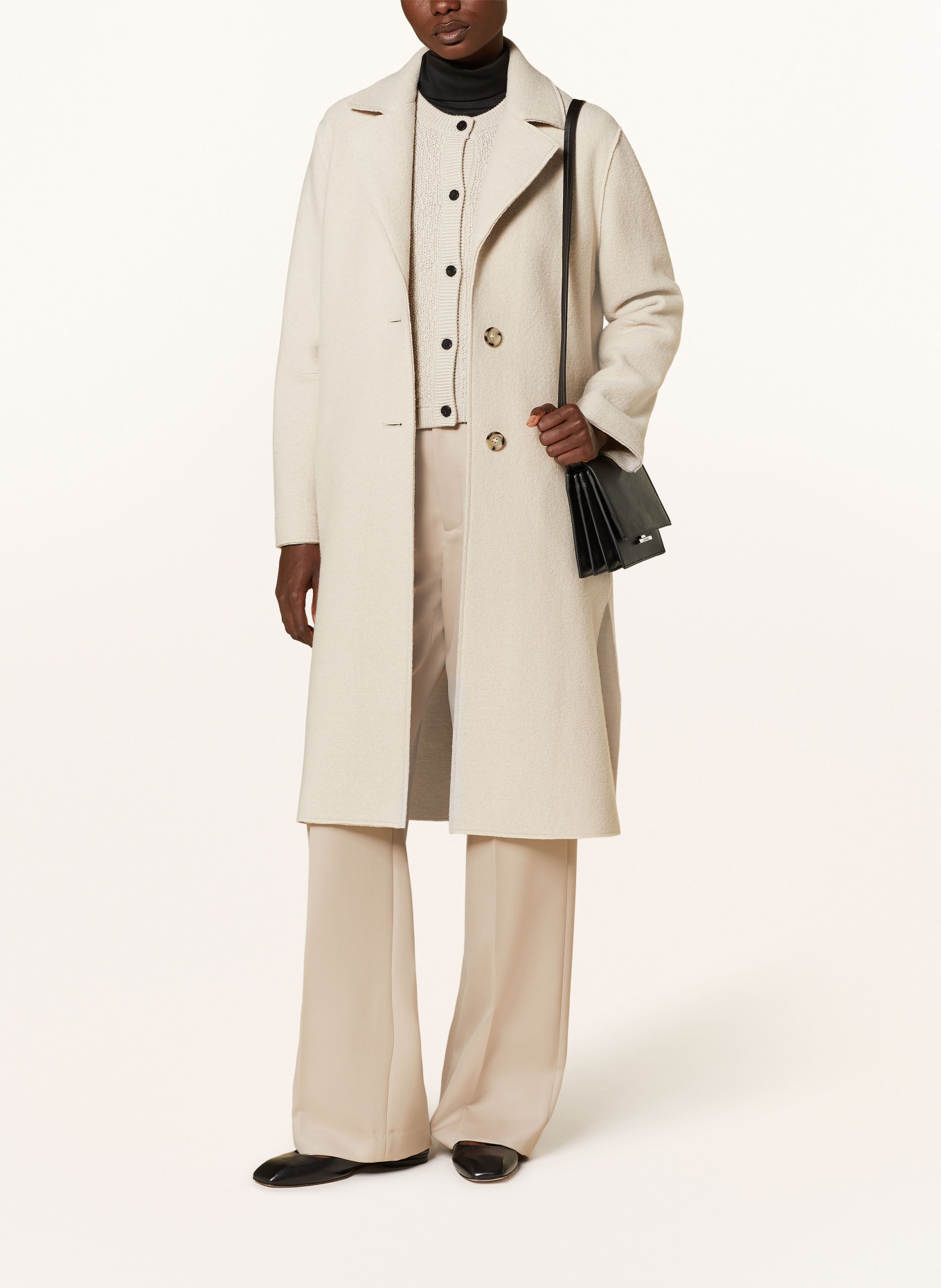 ICONS CINZIA ROCCA Wool coat, Color: 6 SAND (Image 2)