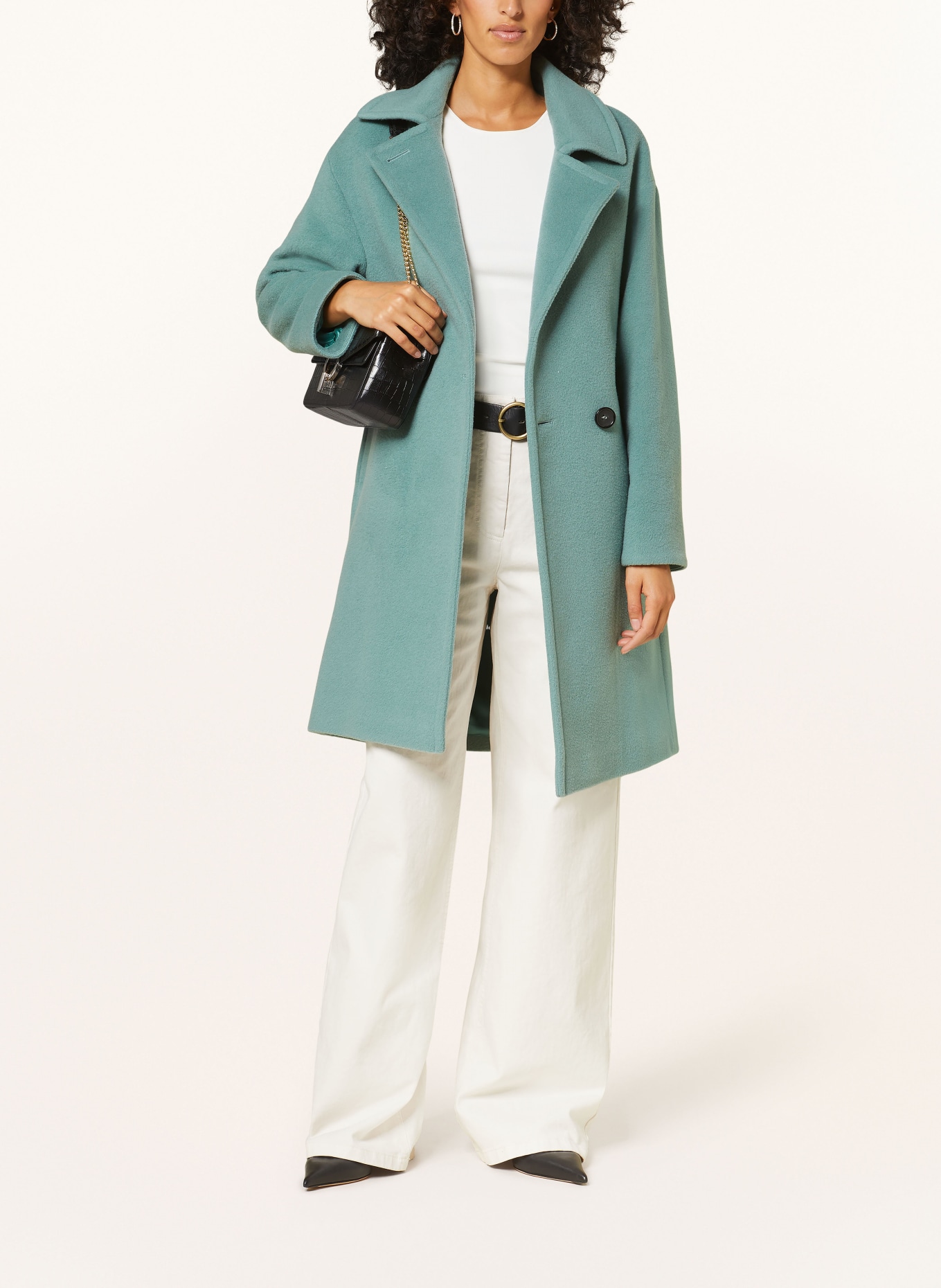 ICONS CINZIA ROCCA Wool coat in mint