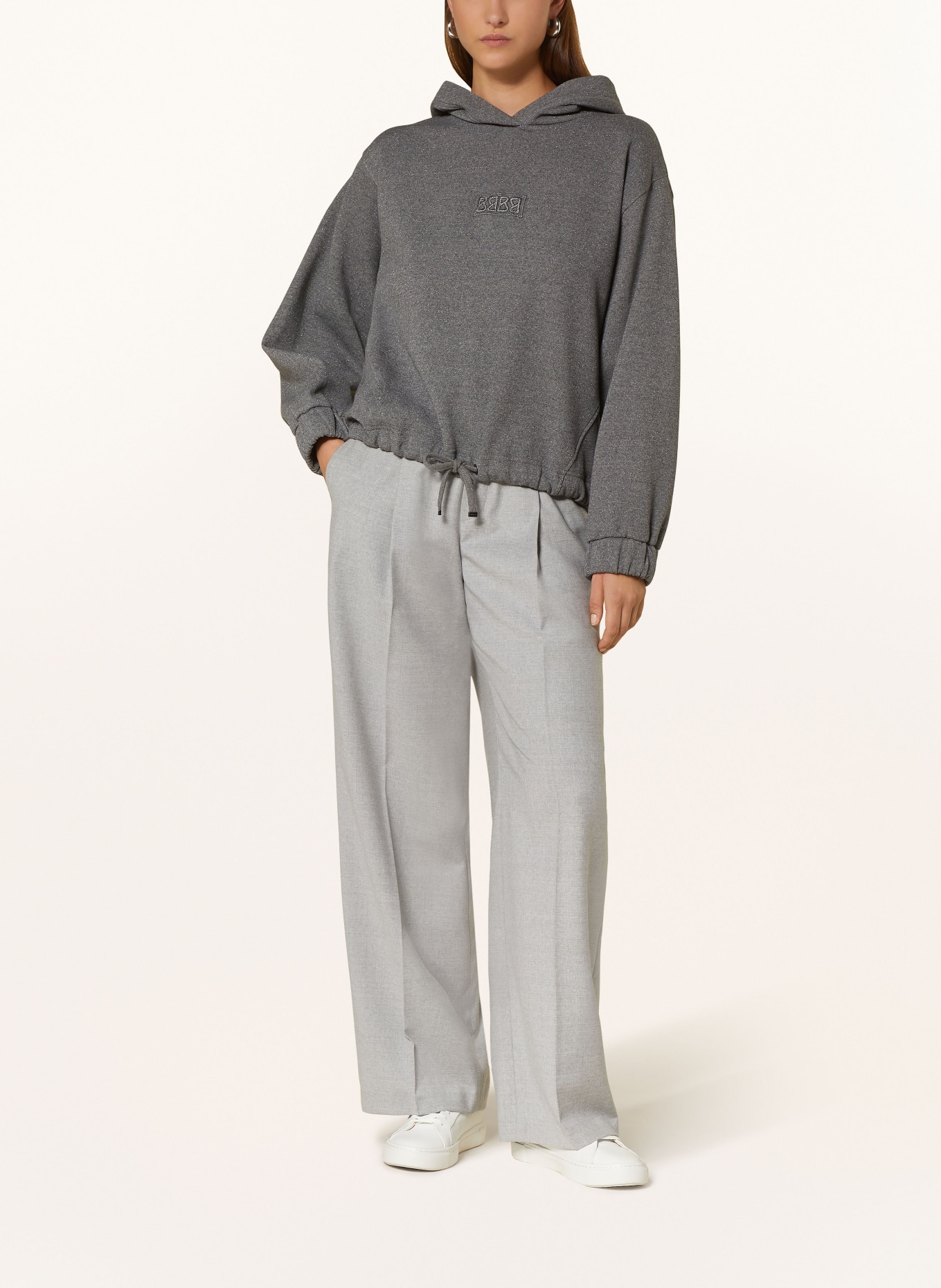 BOGNER Hoodie GOLDA with glitter thread, Color: GRAY (Image 2)