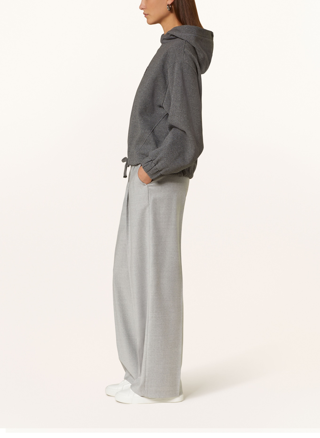 BOGNER Hoodie GOLDA with glitter thread, Color: GRAY (Image 4)
