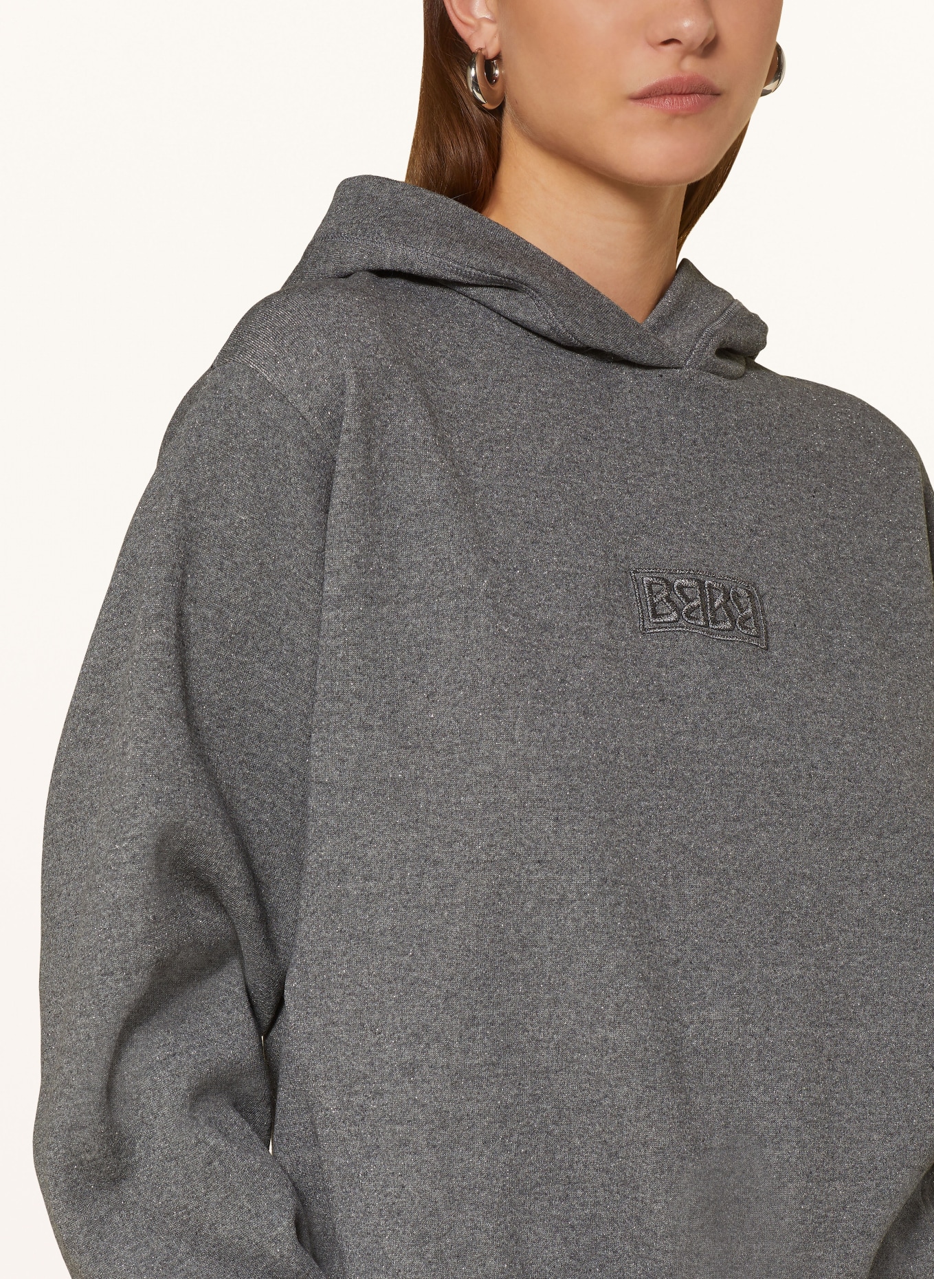 BOGNER Hoodie GOLDA with glitter thread, Color: GRAY (Image 5)