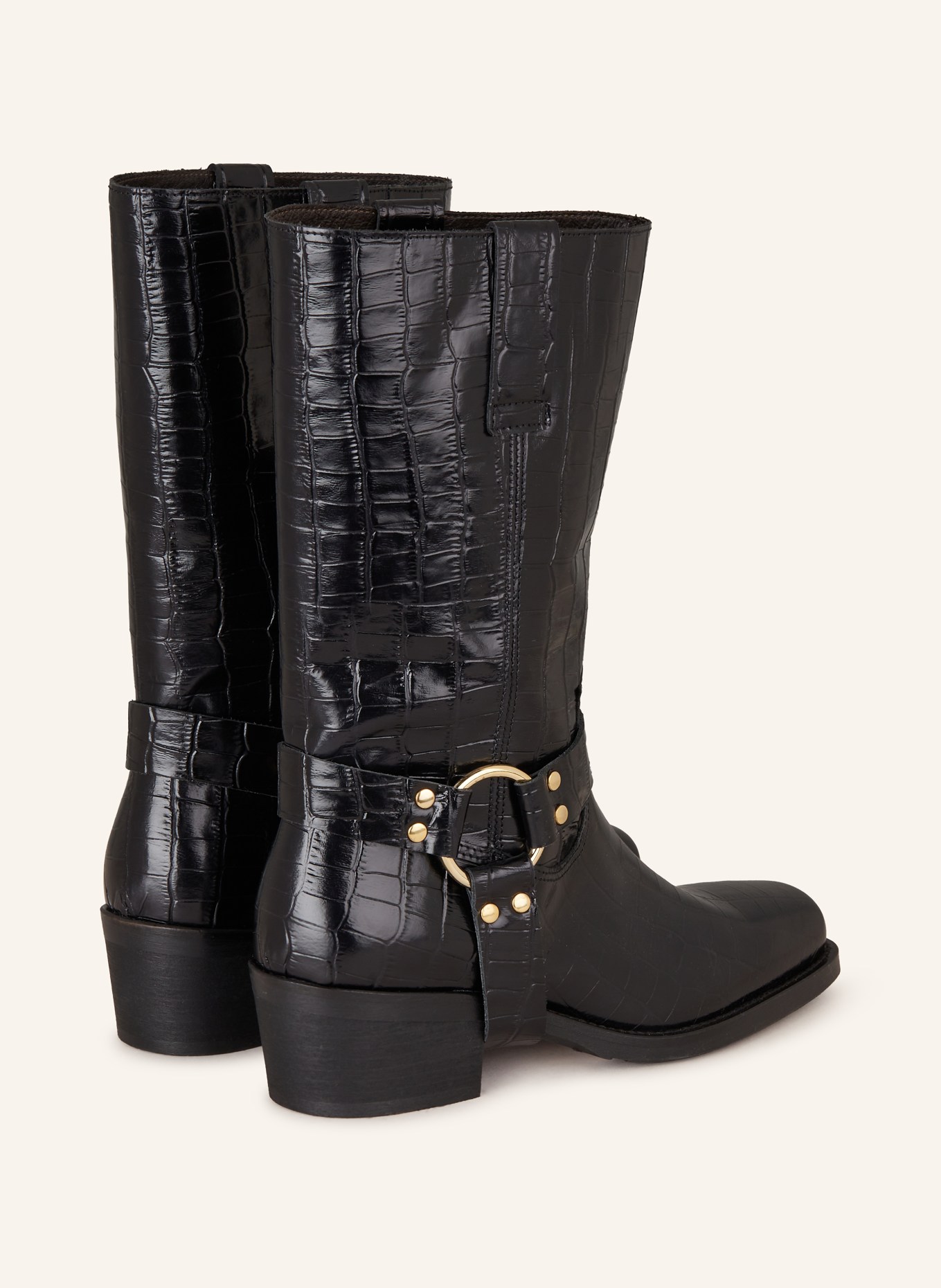 billi bi MONTERREY biker boots in black