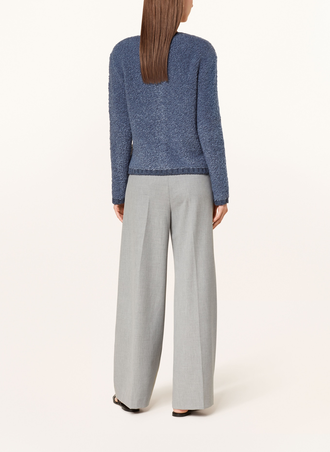 darling harbour Strickjacke aus Teddyfell: BLAUGRAU