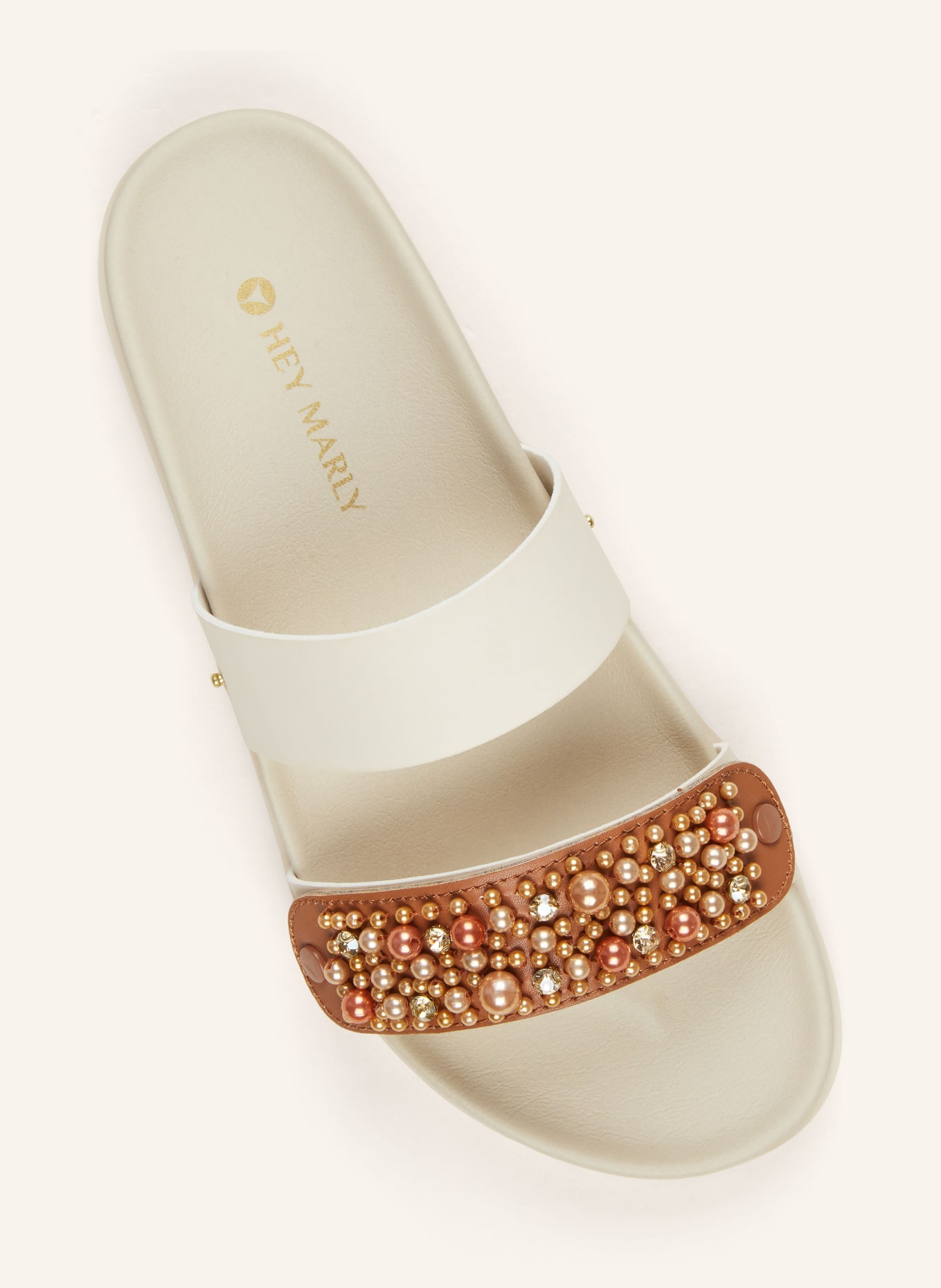 HEY MARLY Sandal upper PRECIOUS PEARL: COGNAC