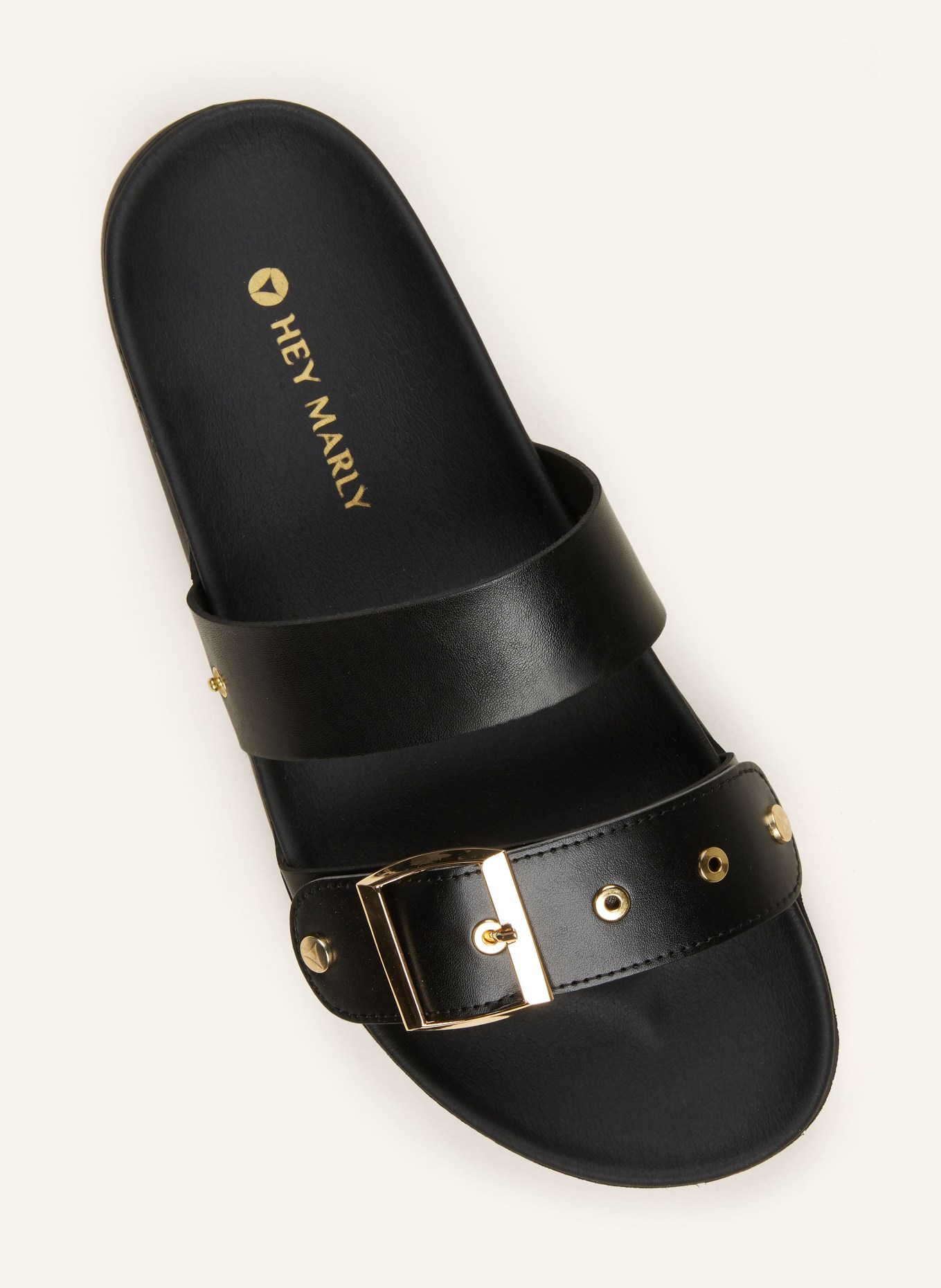HEY MARLY Sandalen-Topping URBAN CLASSIC: SCHWARZ / GOLD