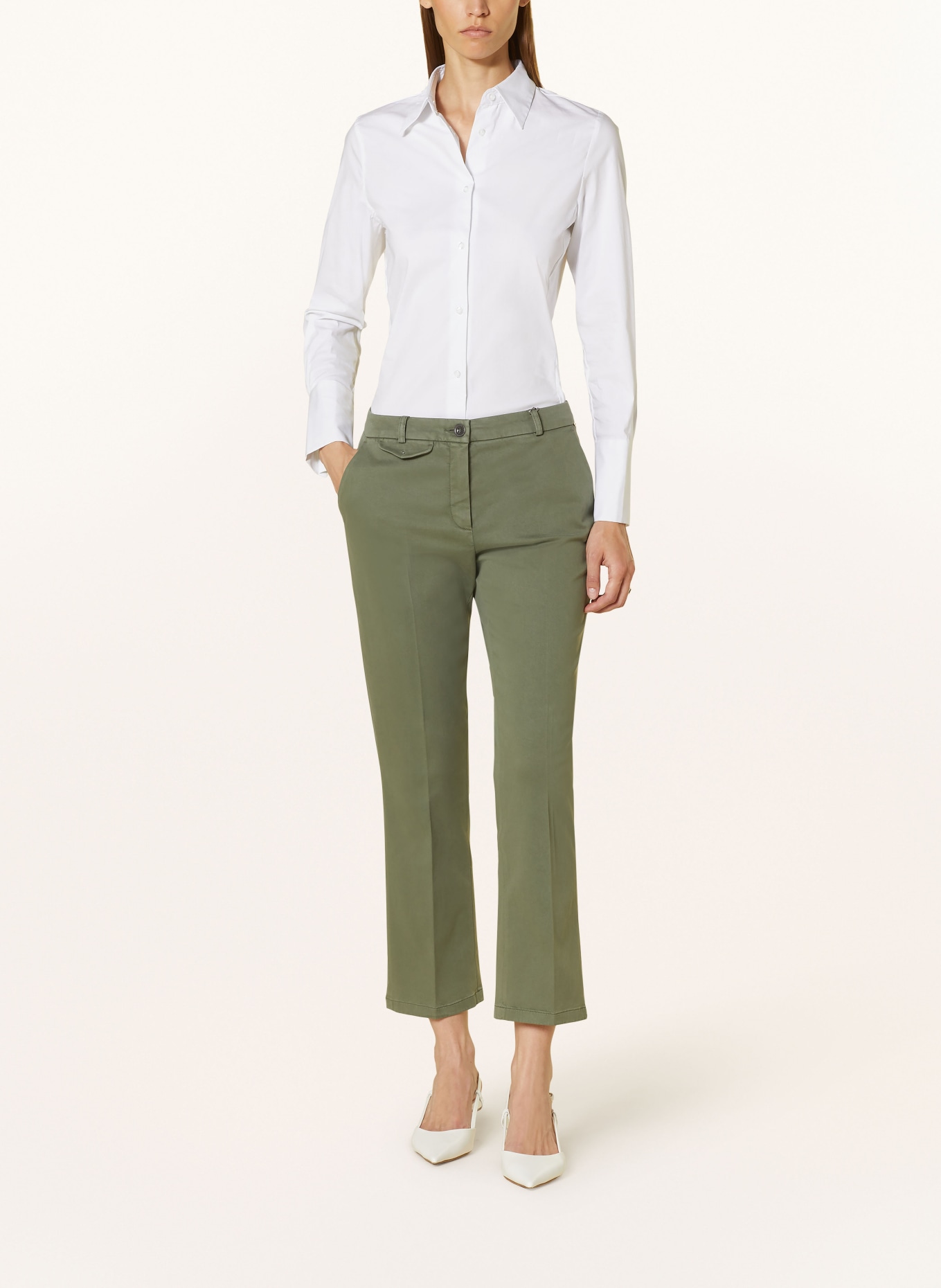 RAFFAELLO ROSSI 7/8 trousers DORAIN, Color: LIGHT GREEN (Image 2)