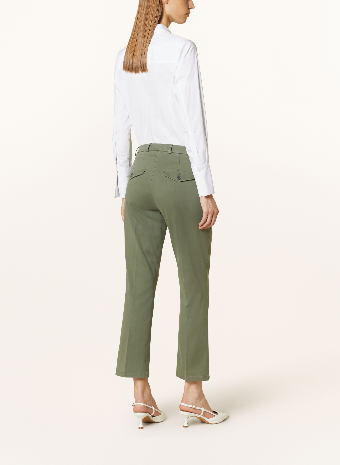 RAFFAELLO ROSSI 7/8 trousers DORAIN, Color: LIGHT GREEN (Image 3)