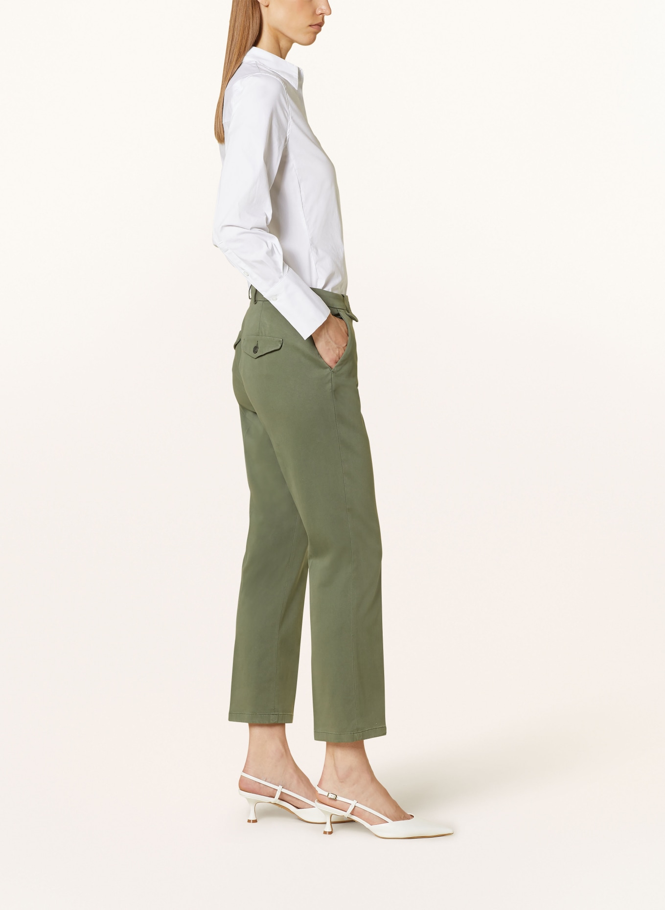 RAFFAELLO ROSSI 7/8 trousers DORAIN, Color: LIGHT GREEN (Image 4)