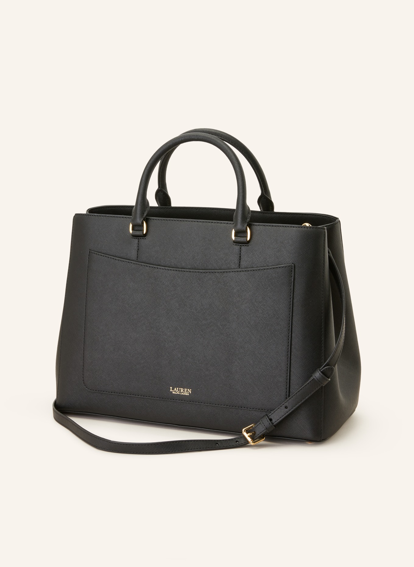 LAUREN RALPH LAUREN Saffiano handbag, Color: BLACK (Image 2)