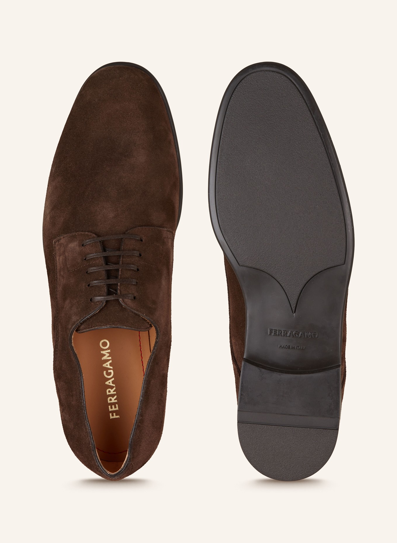 FERRAGAMO Lace up shoes in dark brown