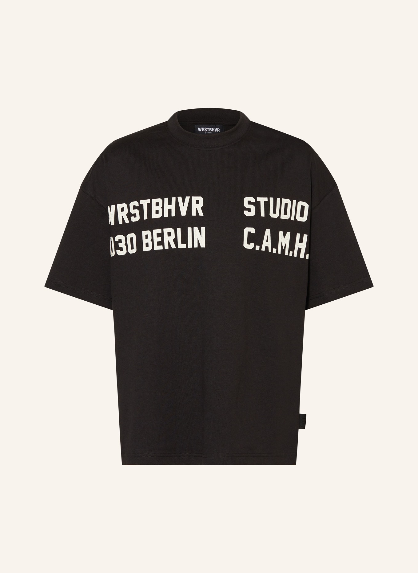 WRSTBHVR T-shirt VADIM, Color: BLACK/ WHITE (Image 1)