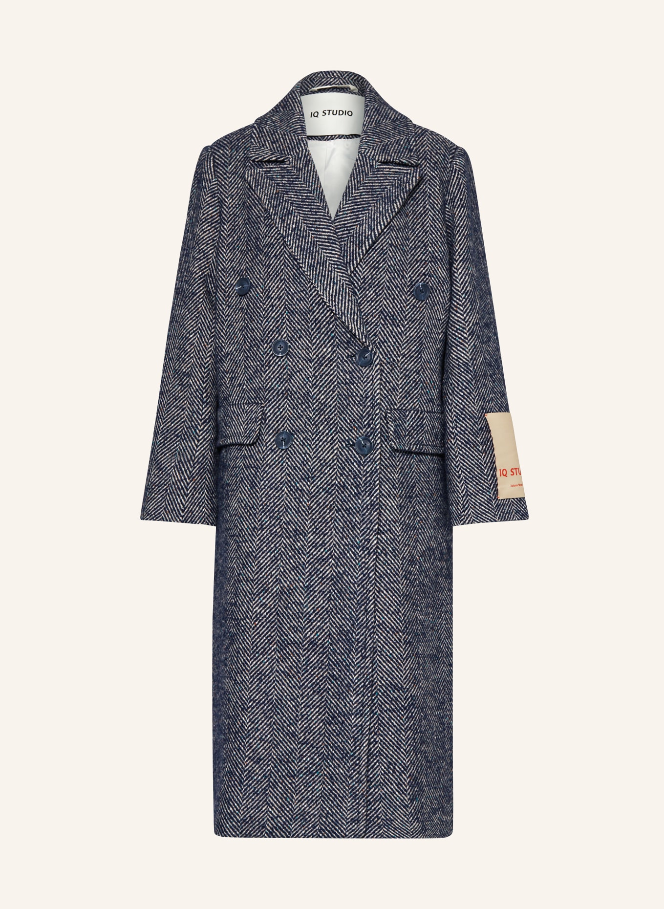 IQ STUDIO Caban coat EDNA in blue white