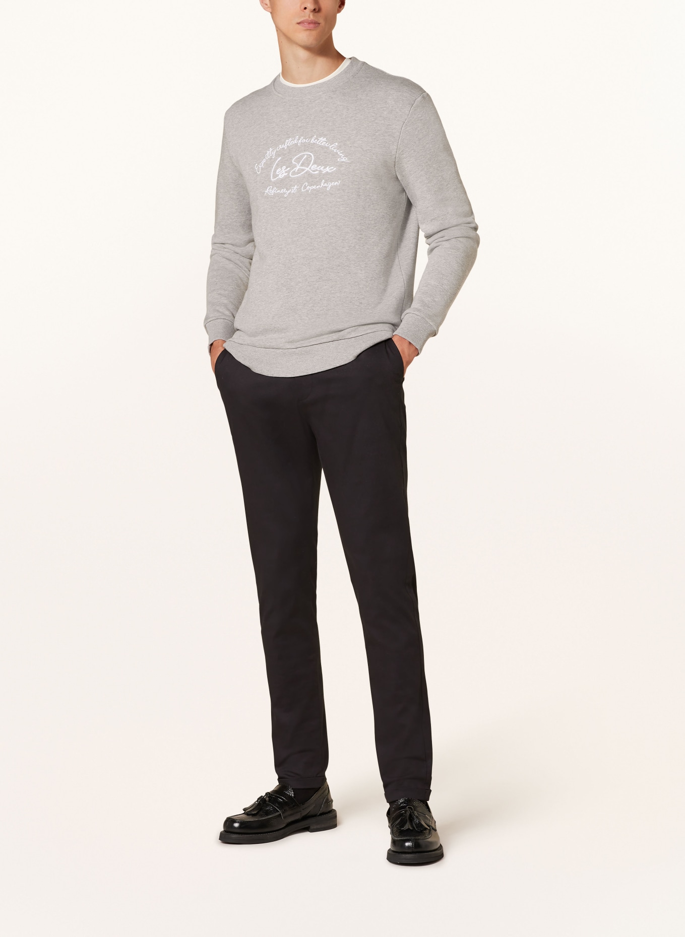 LES DEUX Sweatshirt CAMDEN: LICHTGRIJS