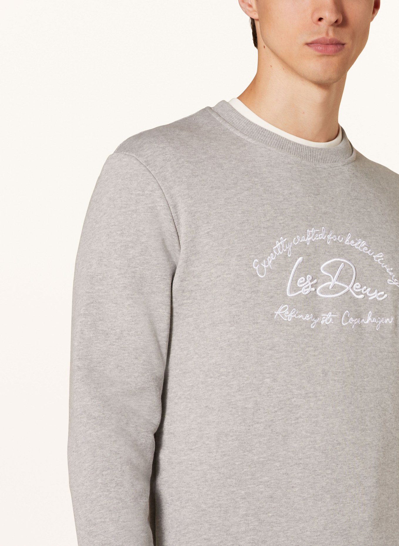 LES DEUX Sweatshirt CAMDEN: LICHTGRIJS