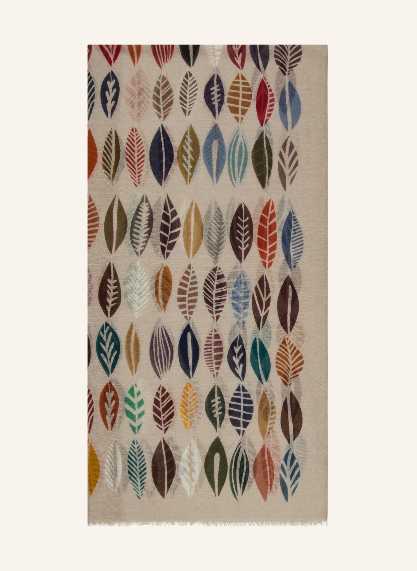 Barbieri Scarf, Color: BEIGE/ DARK RED/ BROWN (Image 1)