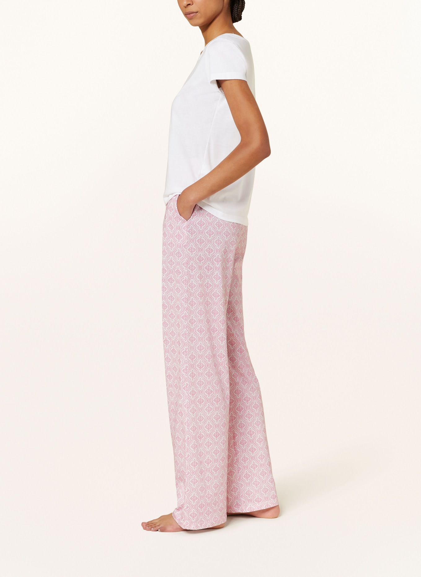 darling harbour Pajama pants, Color: Ornament print rose weiss (Image 4)